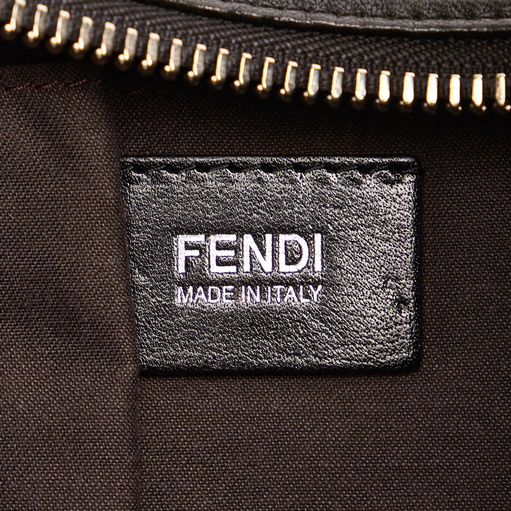 Fendi Unzipped Leather Hobo Bag