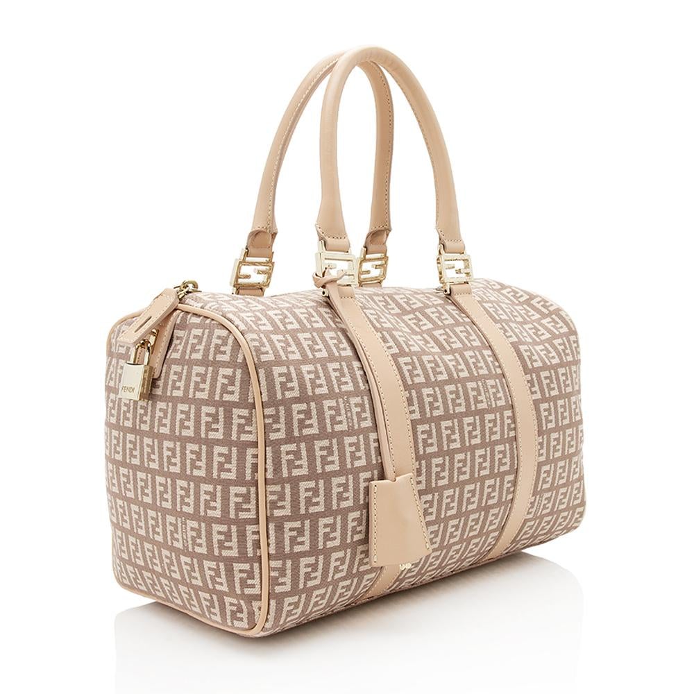 Fendi Vintage Zucca Boston Satchel (SHF-12722)