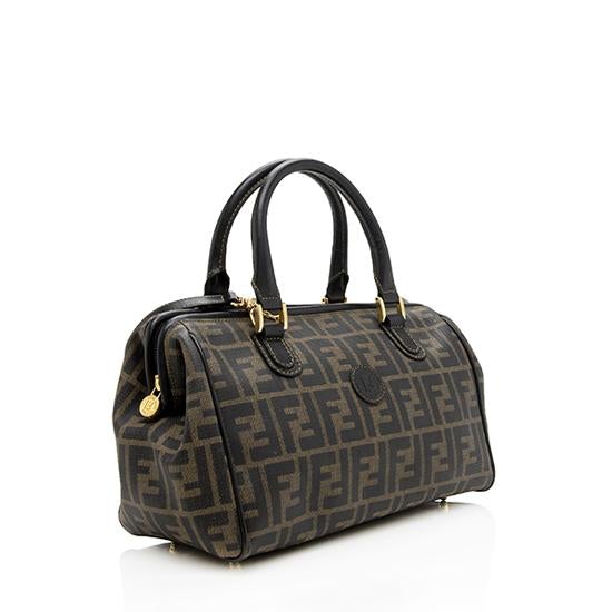 Fendi Vintage Zucca Leather 2 Way Satchel