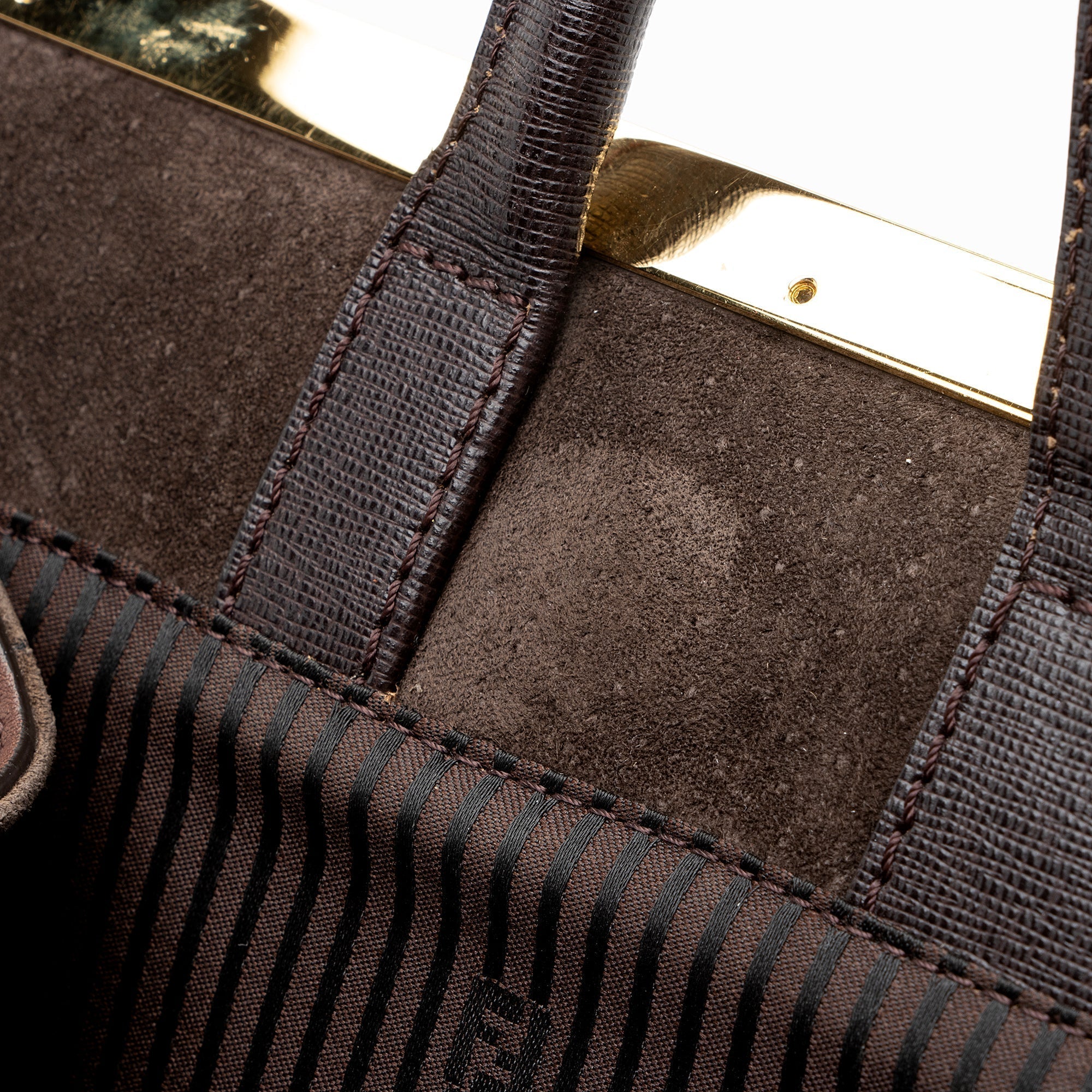 Fendi Vitello Calfskin 2Jours Elite Large Tote