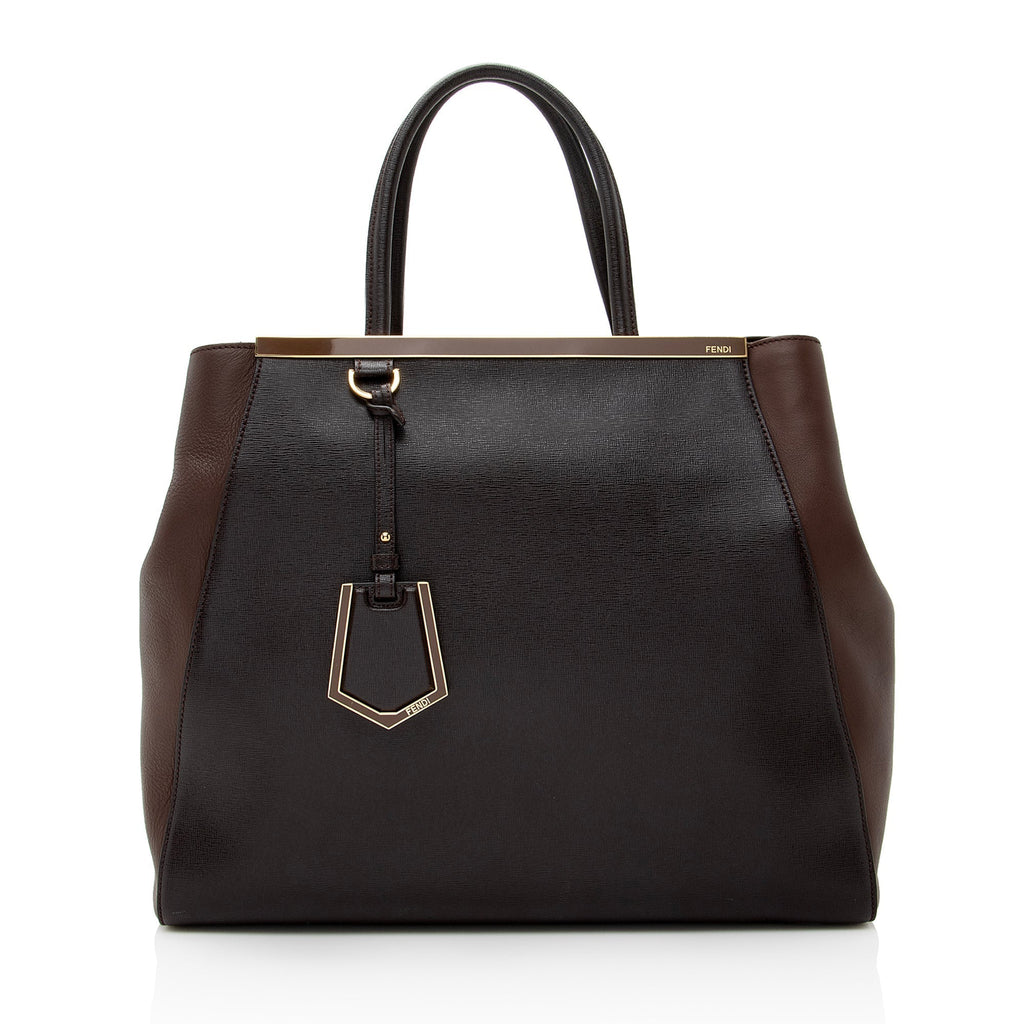 Fendi Vitello Calfskin 2Jours Elite Large Tote