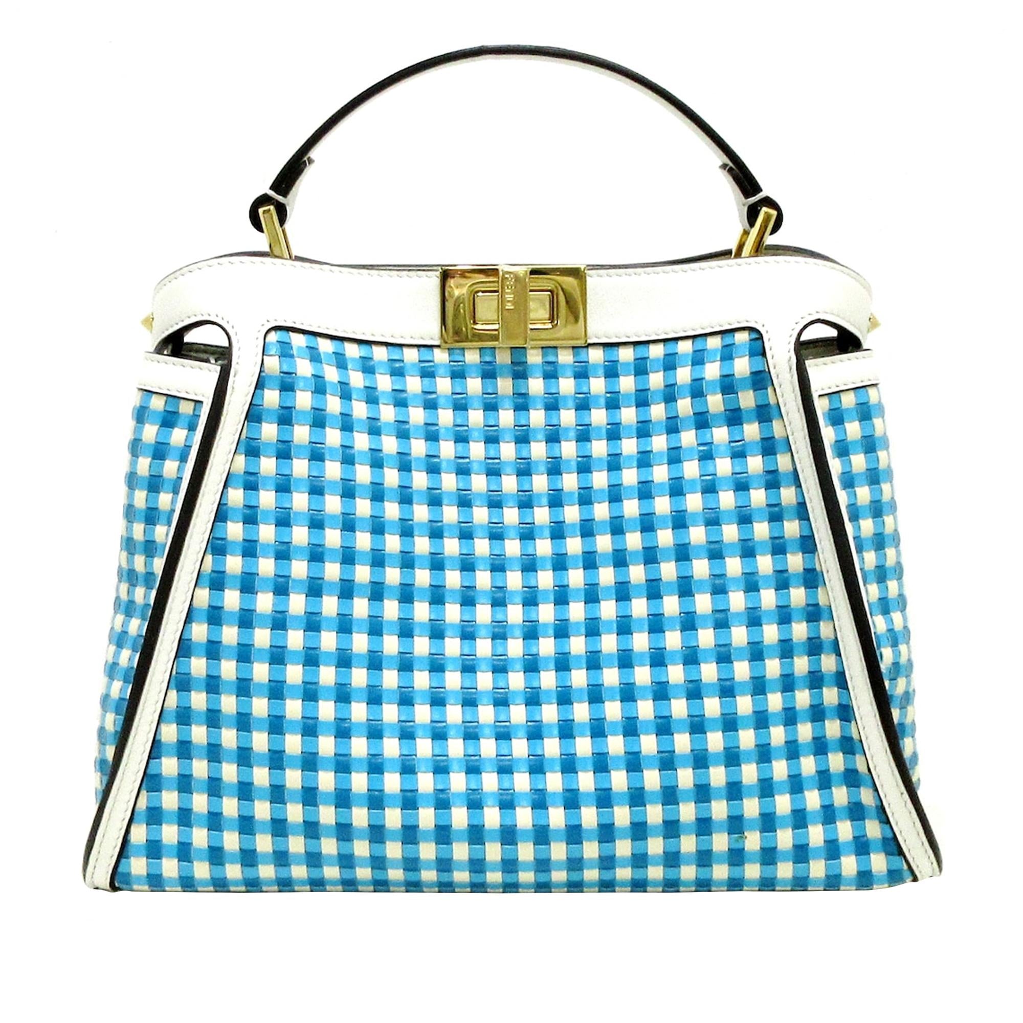 Fendi Woven Peekaboo Satchel