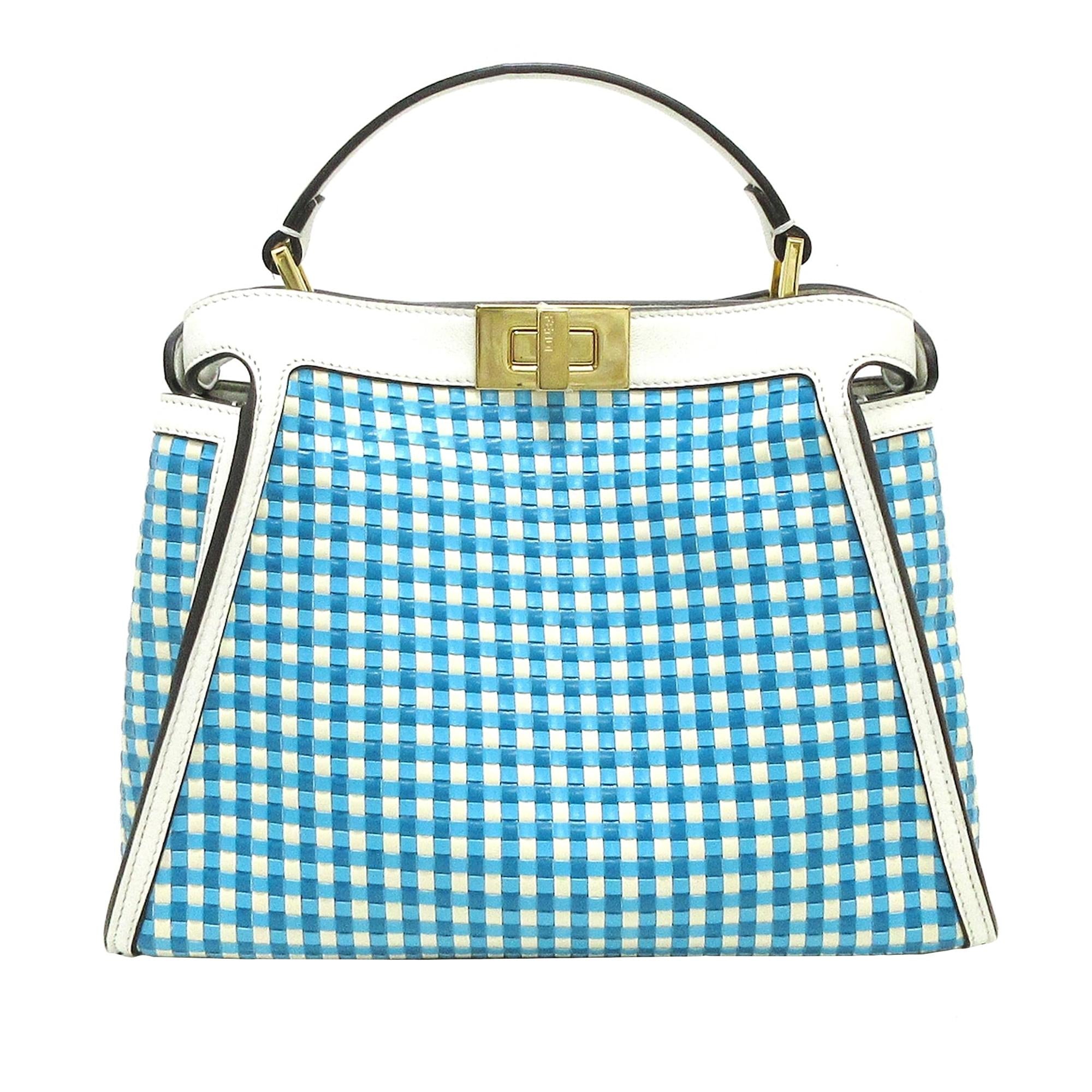 Fendi Woven Peekaboo Satchel