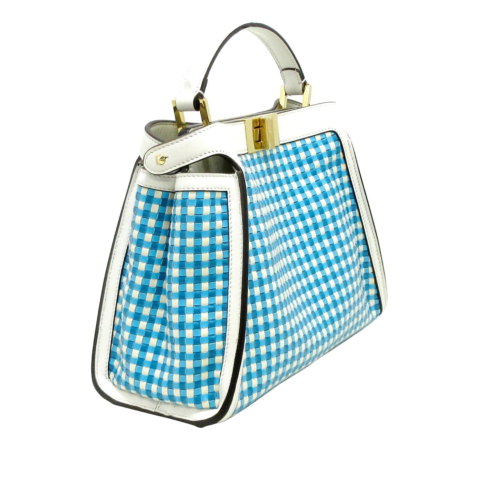 Fendi Woven Peekaboo Satchel