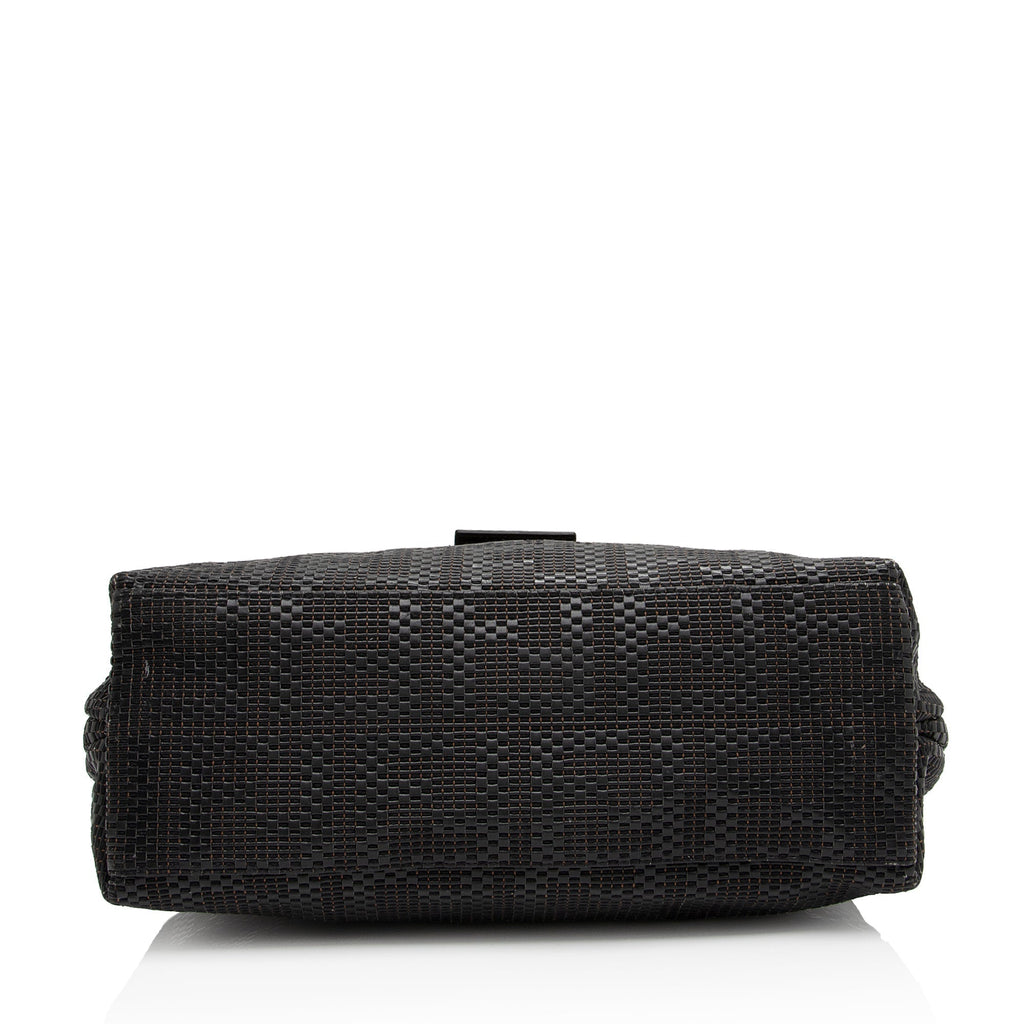 Fendi Woven Zucca Leather Forever Large Shoulder Bag