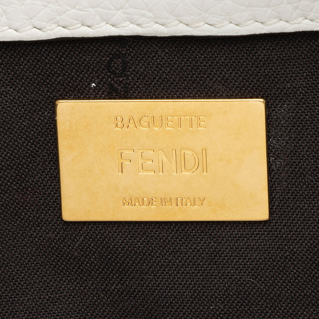 Fendi X Fila Mania Calfskin Beaded Baguette Shoulder Bag
