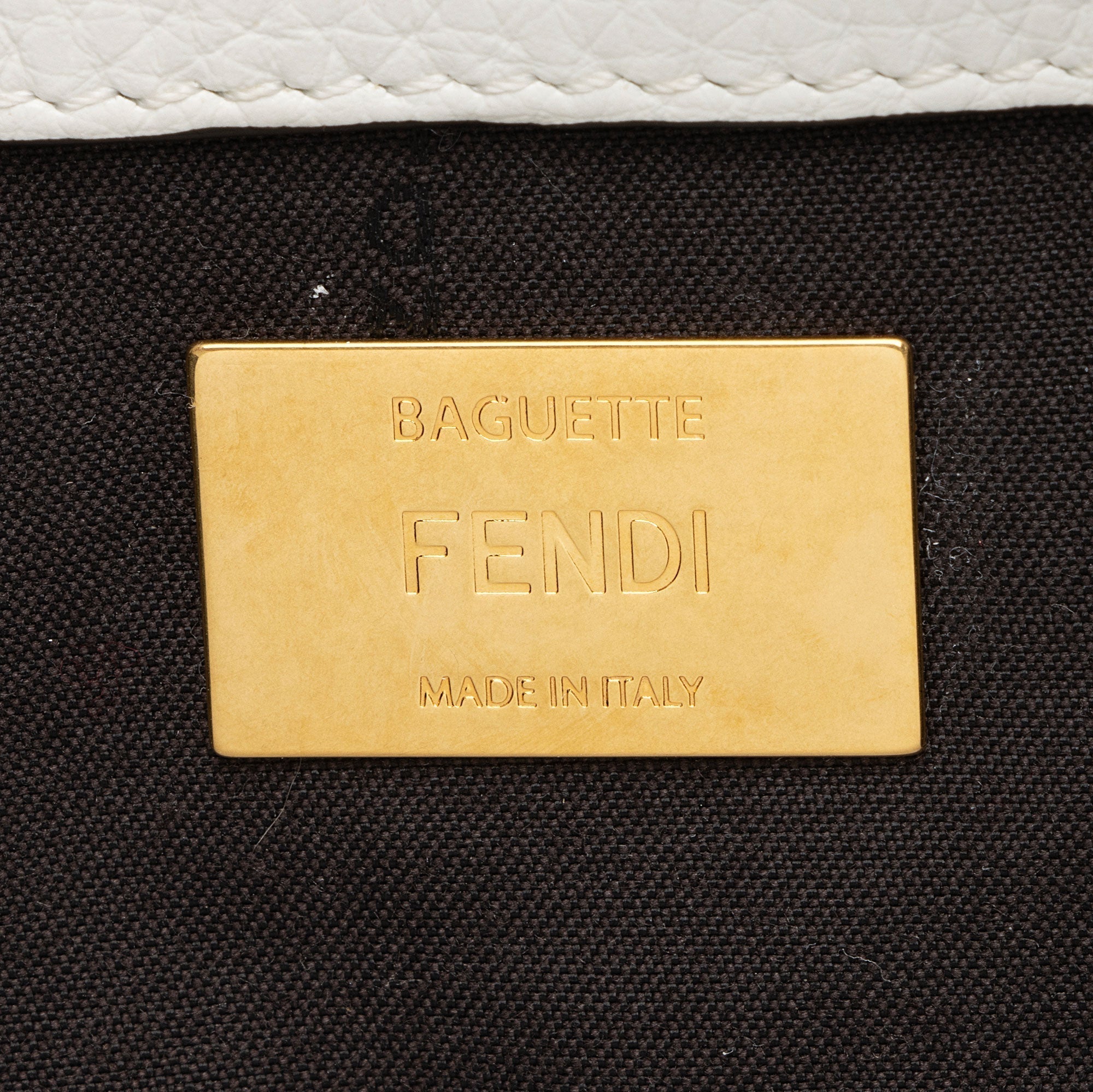 Fendi X Fila Mania Calfskin Beaded Baguette Shoulder Bag