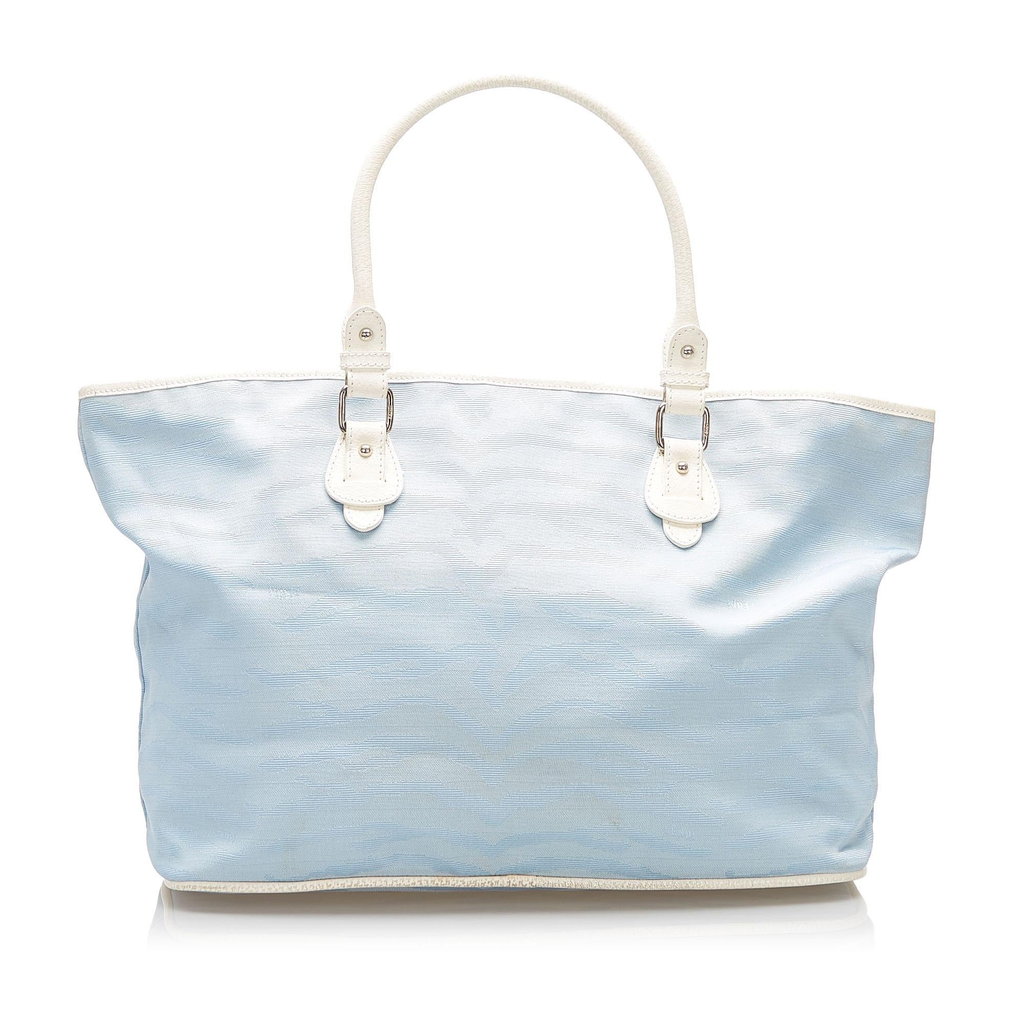 Fendi Zebra Print Canvas Tote Bag