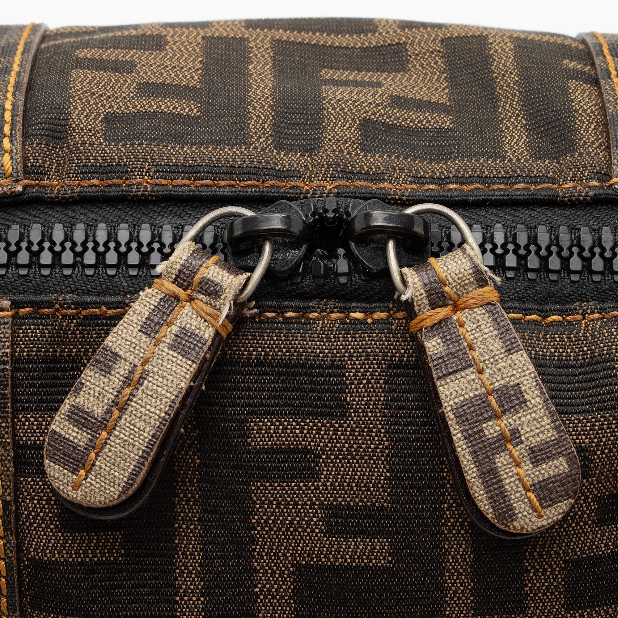 Fendi Zucca B Mix Medium Boston Bag