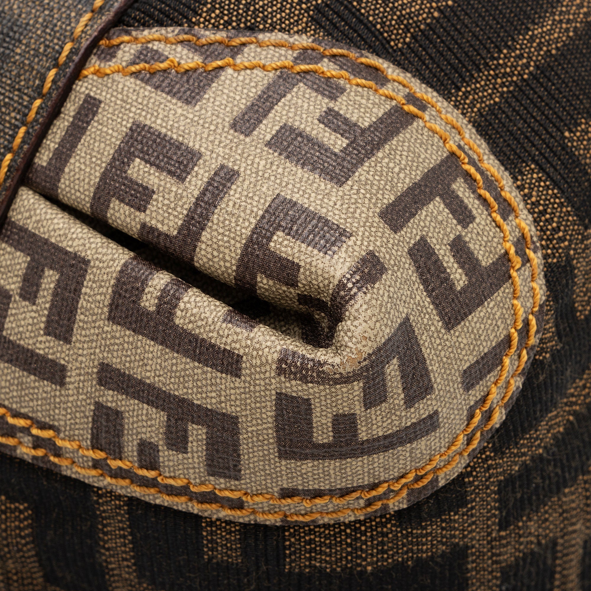 Fendi Zucca B Mix Medium Boston Bag