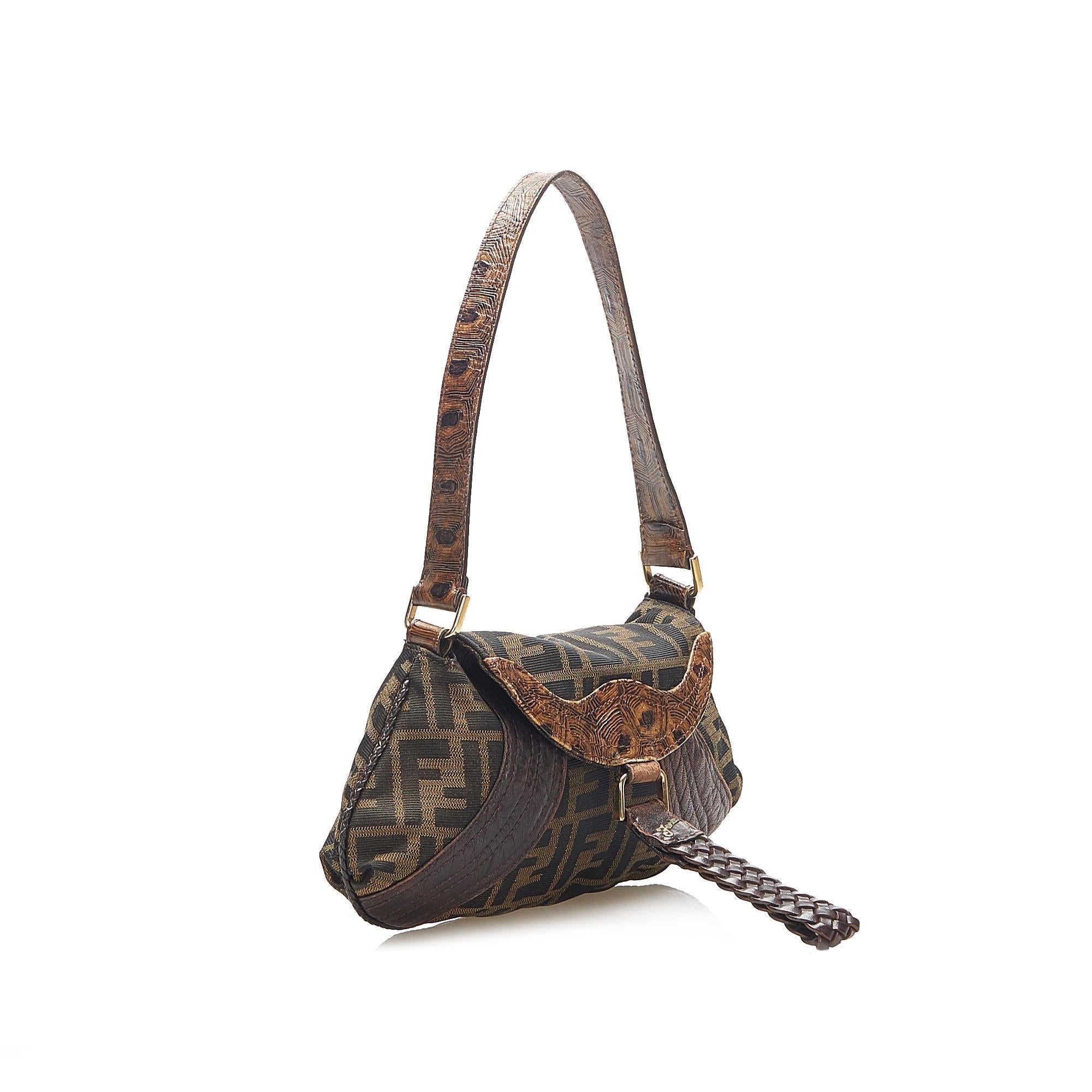 Fendi Zucca Canvas Baguette (SHG-16477)