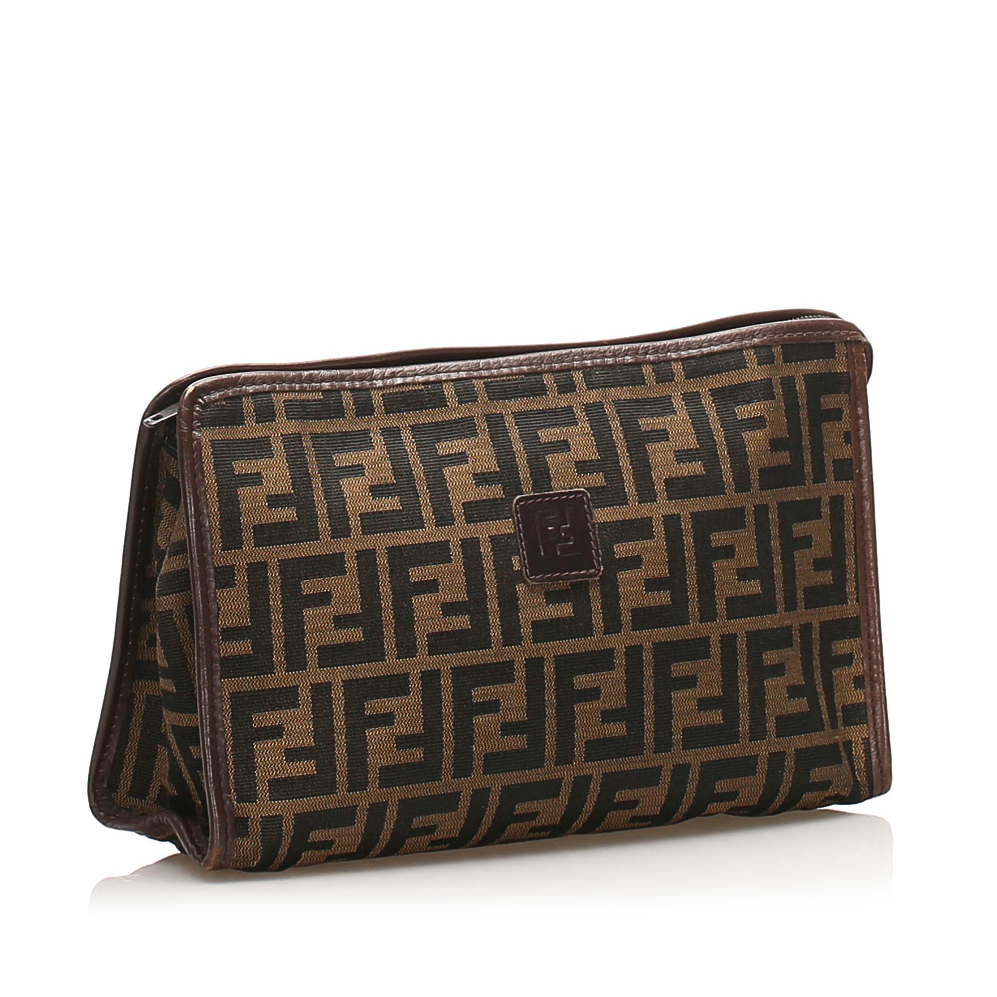 Fendi Zucca Canvas Clutch Bag (SHG-11734)