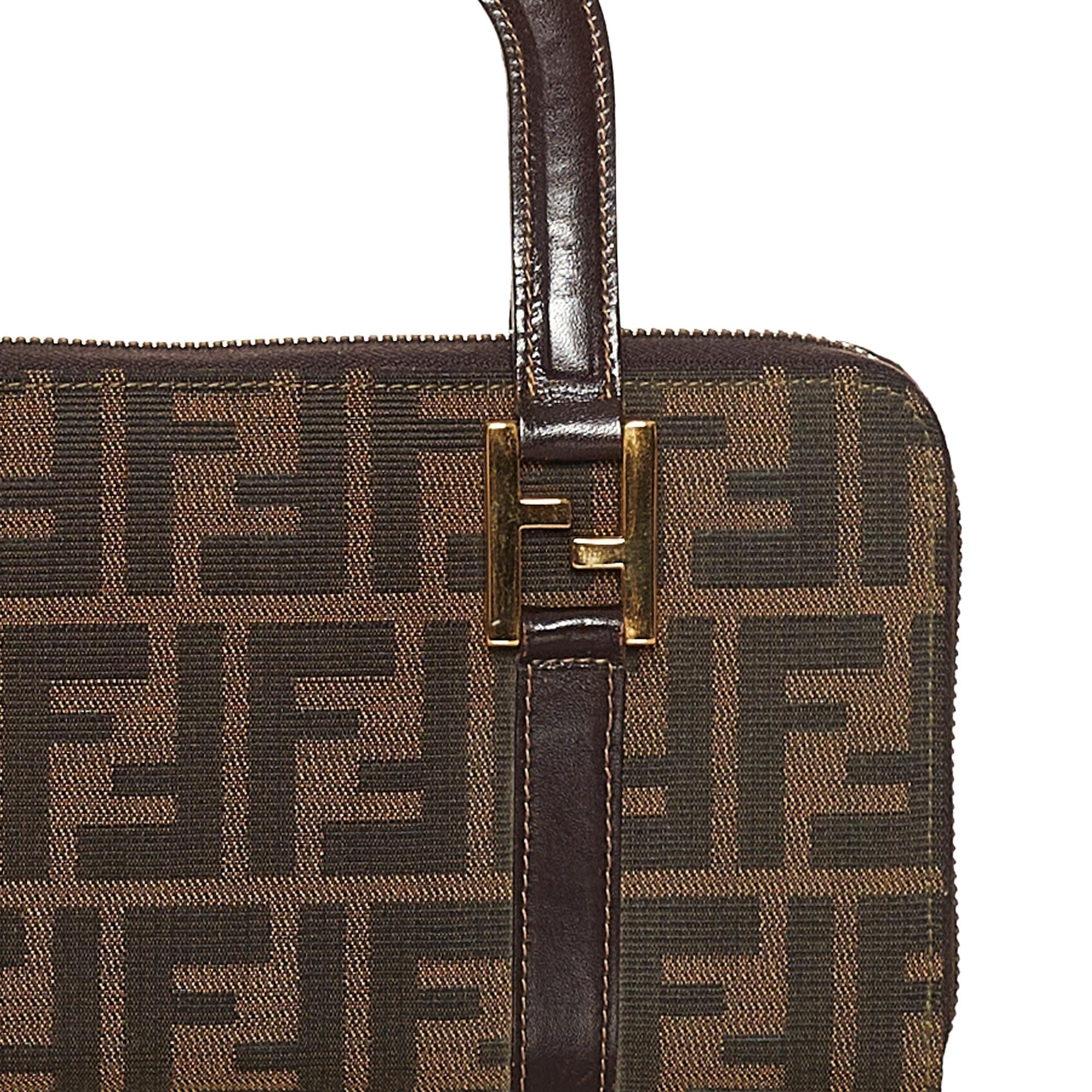 Fendi Zucca Canvas Handbag