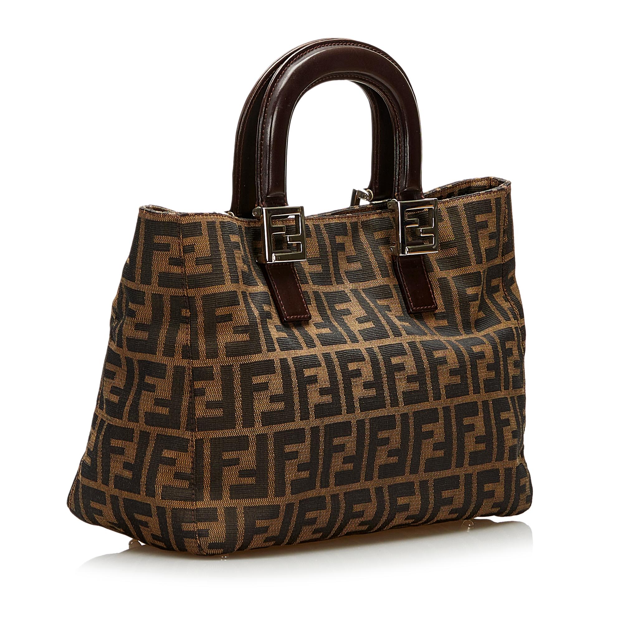 Fendi Zucca Canvas Handbag