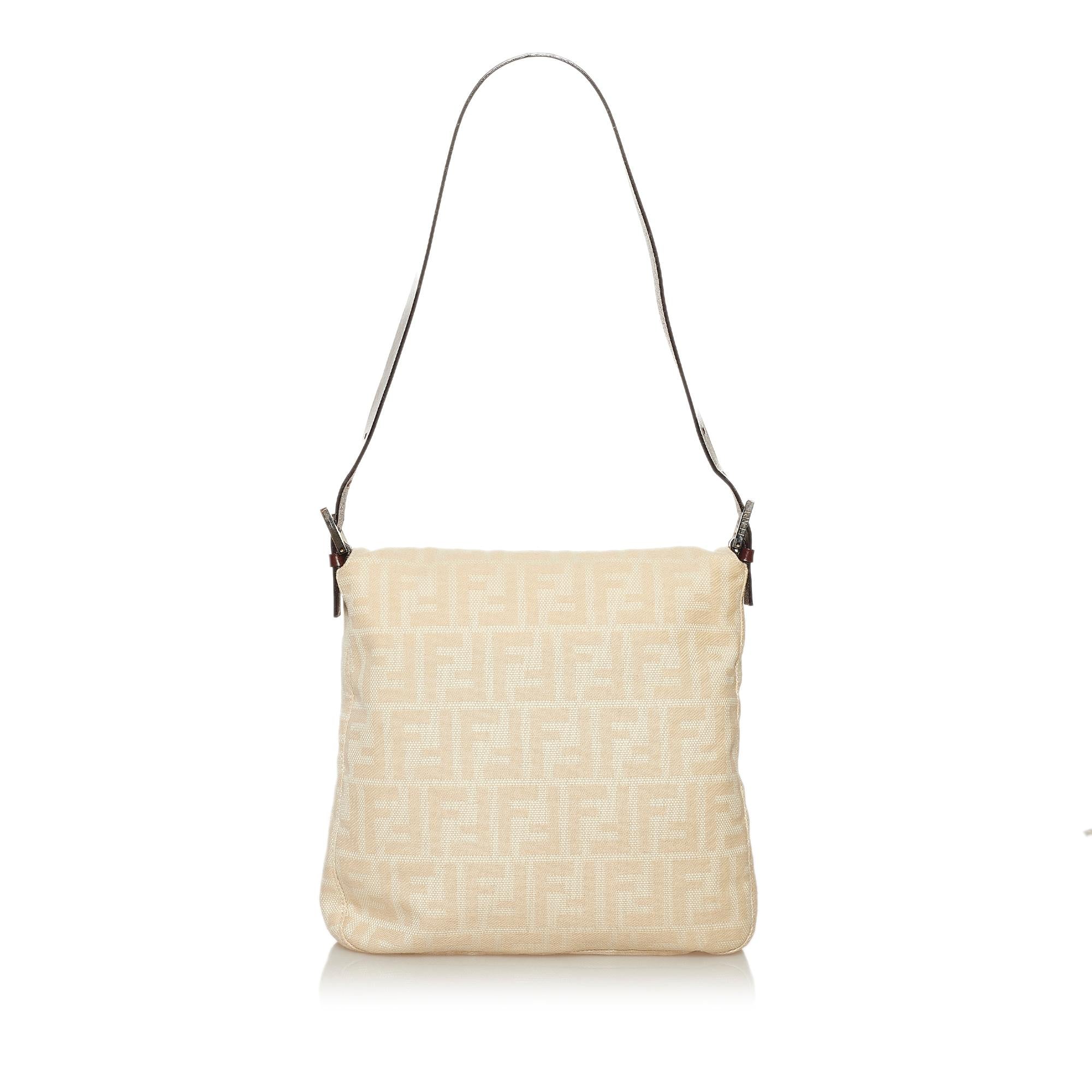 Fendi Zucca Canvas Shoulder Bag
