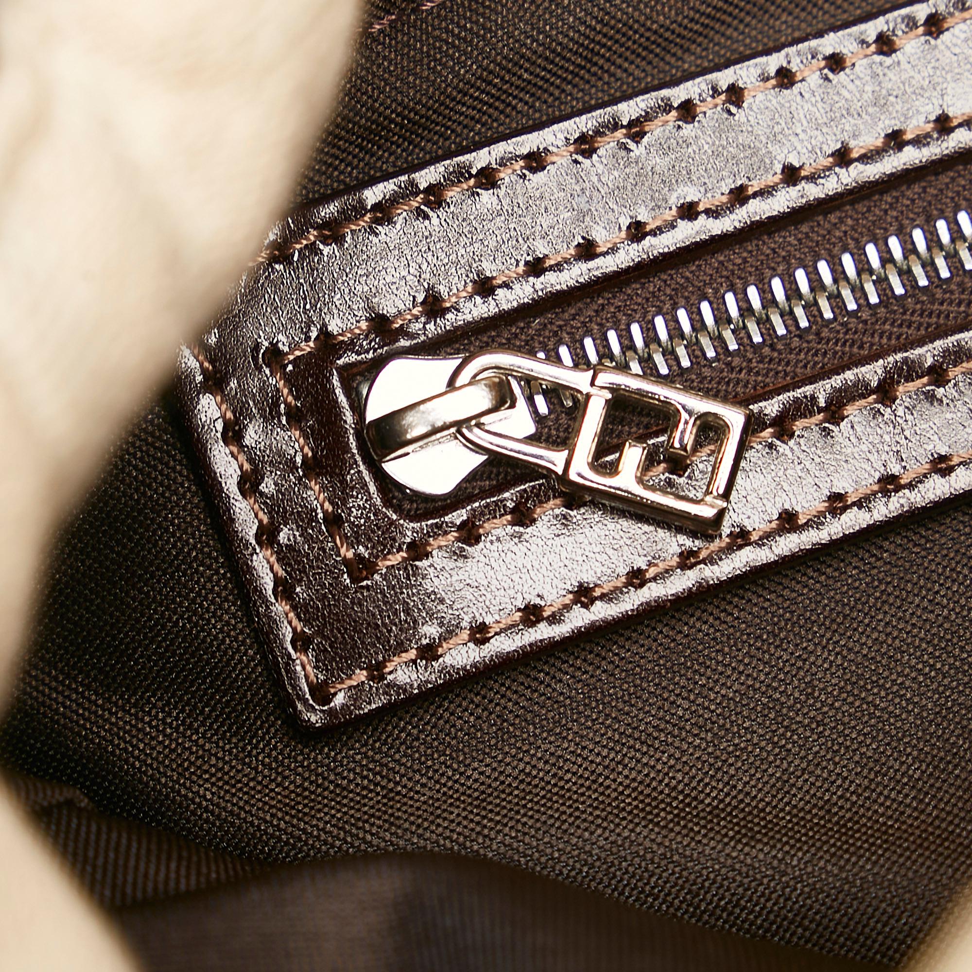 Fendi Zucca Canvas Shoulder Bag