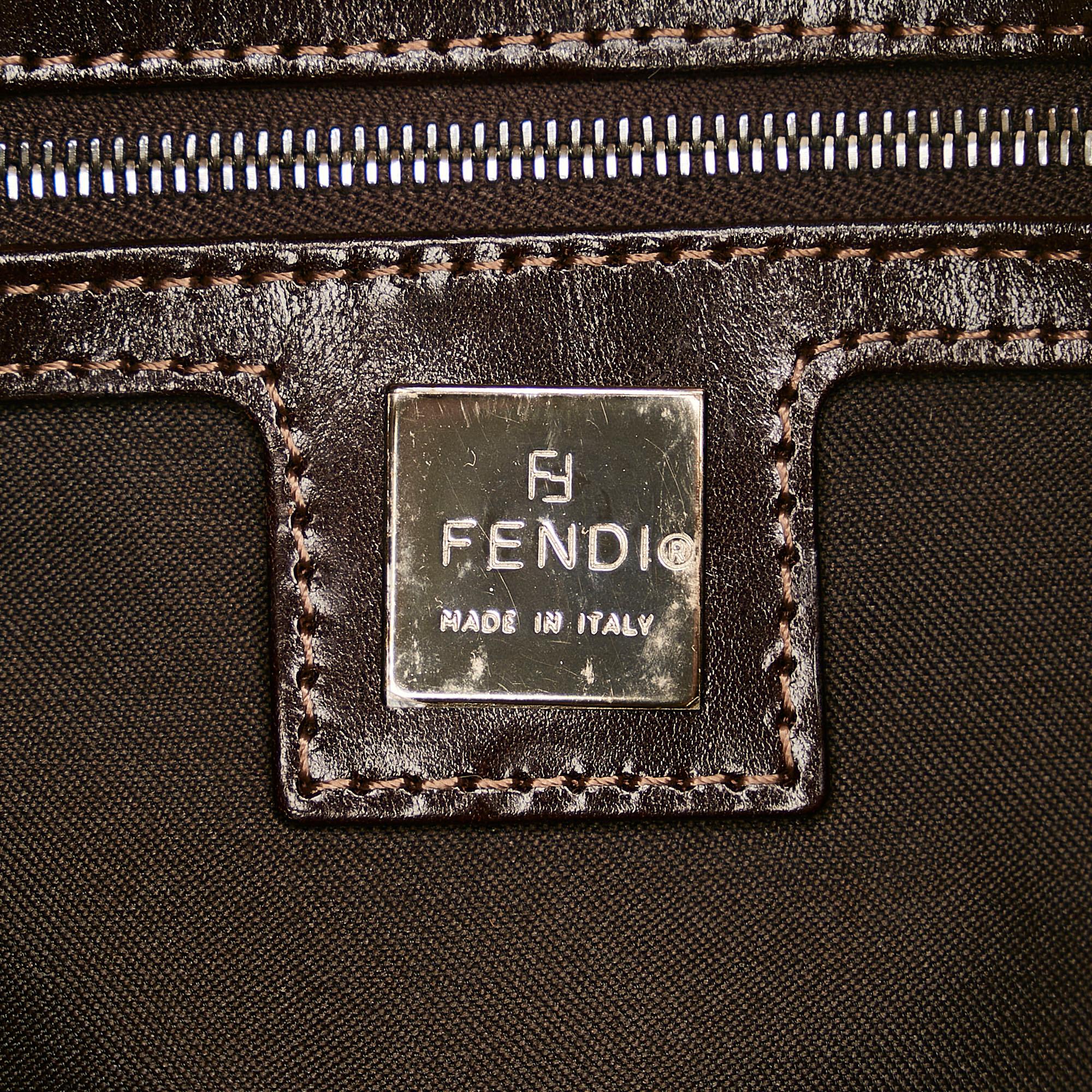 Fendi Zucca Canvas Shoulder Bag