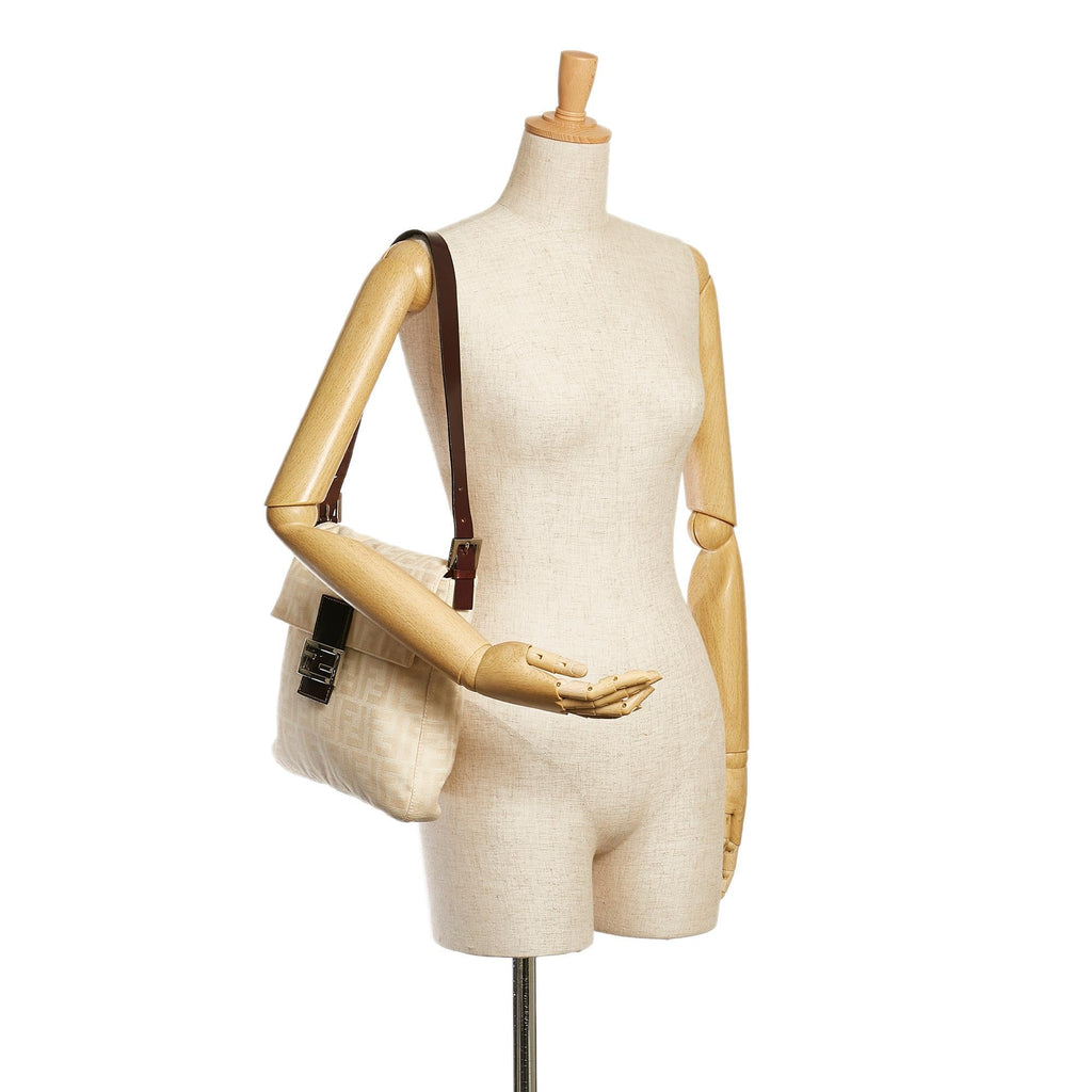 Fendi Zucca Canvas Shoulder Bag