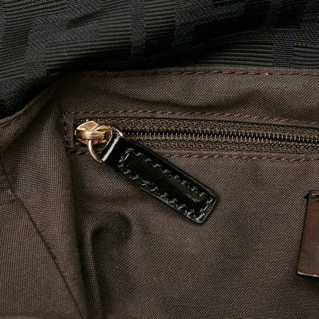 Fendi Zucca Canvas Shoulder Bag