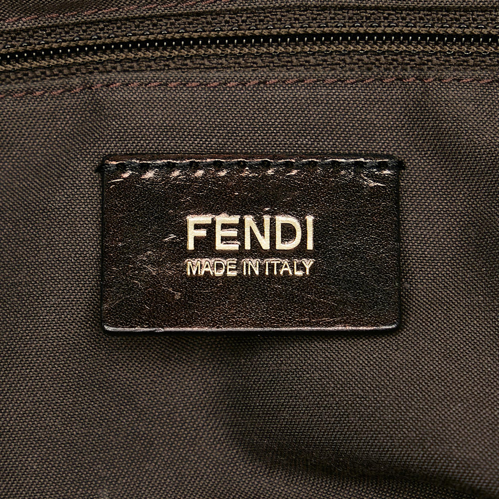 Fendi Zucca Canvas Shoulder Bag