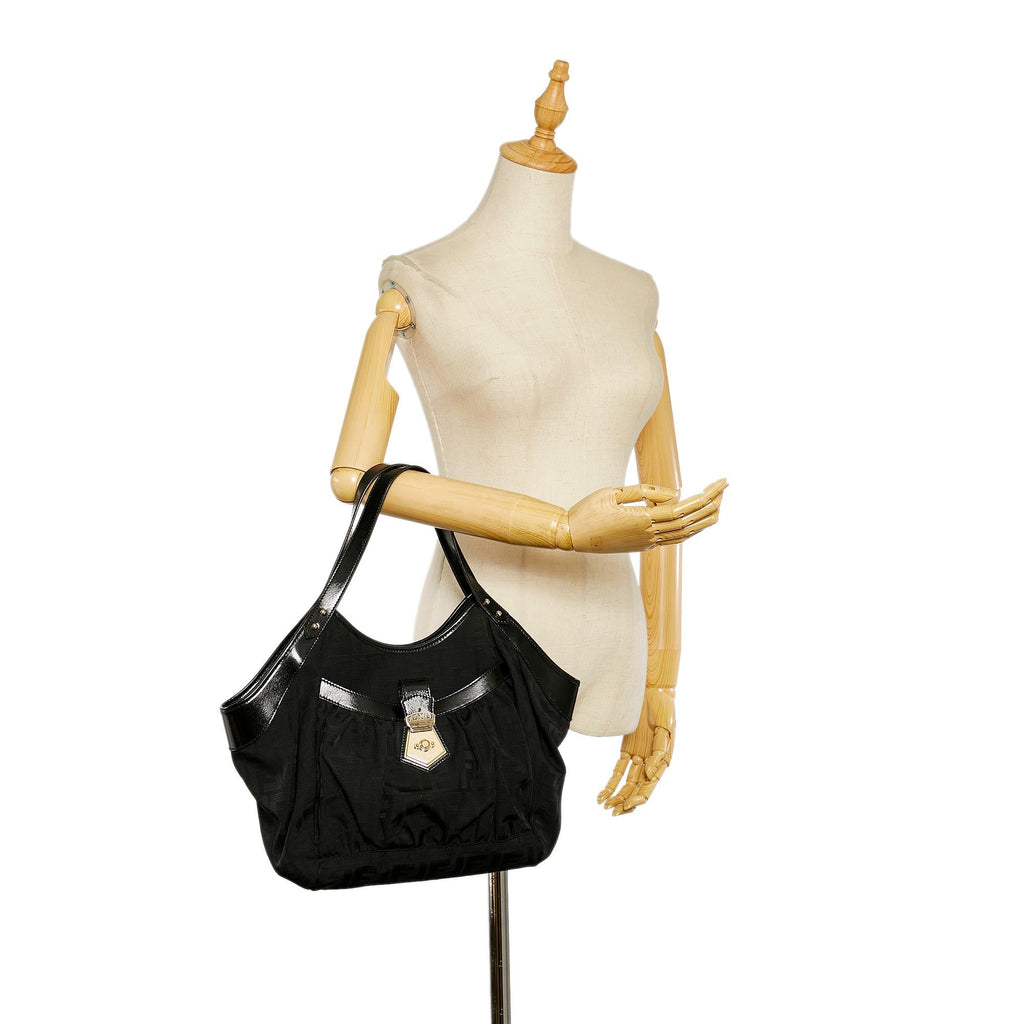Fendi Zucca Canvas Shoulder Bag
