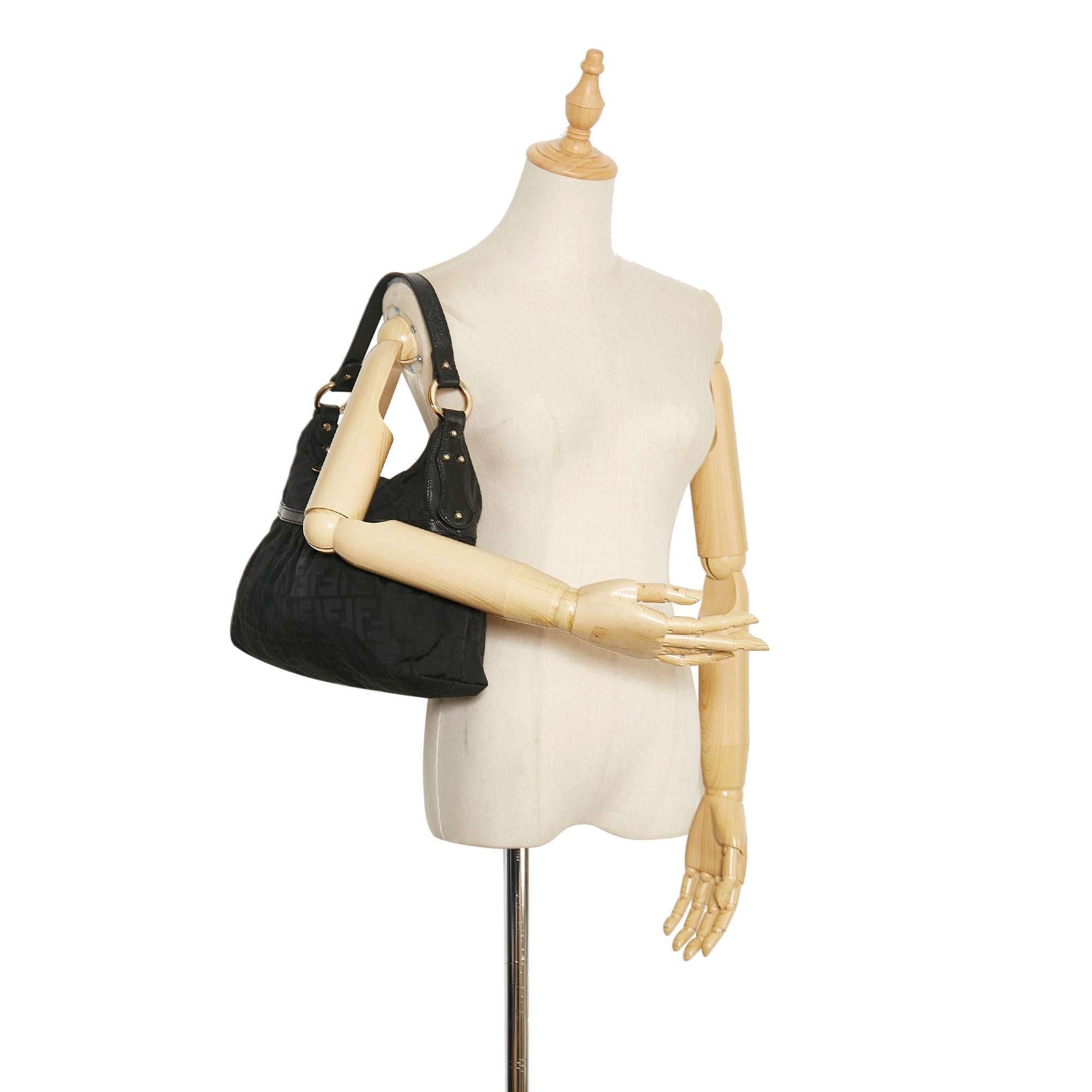 Fendi Zucca Chef Canvas Shoulder Bag