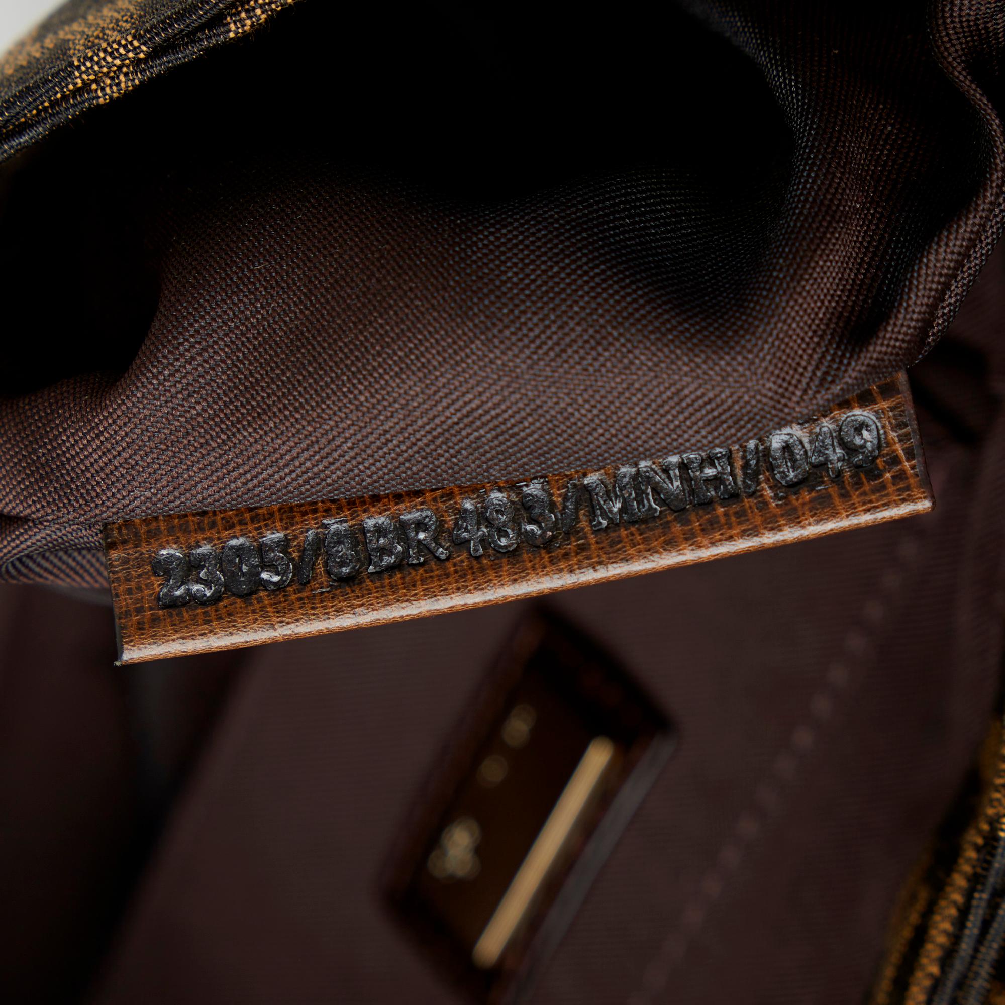 Fendi Zucca Chef Pleated Shoulder Bag