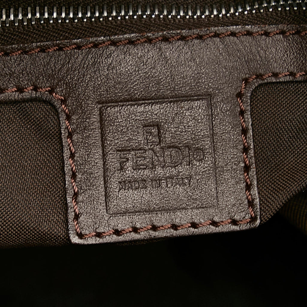 Fendi Zucca Double Flap Shoulder Bag