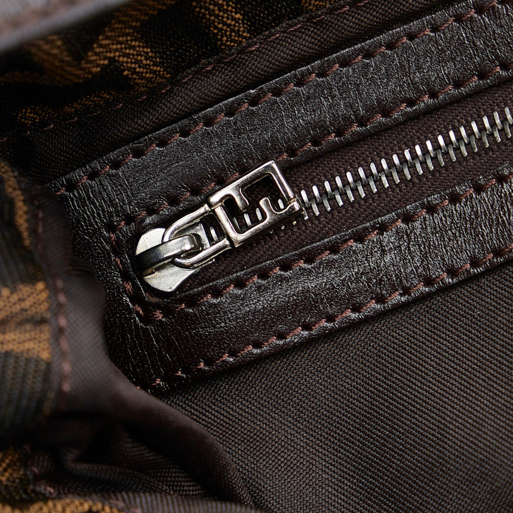 Fendi Zucca Double Flap Shoulder Bag