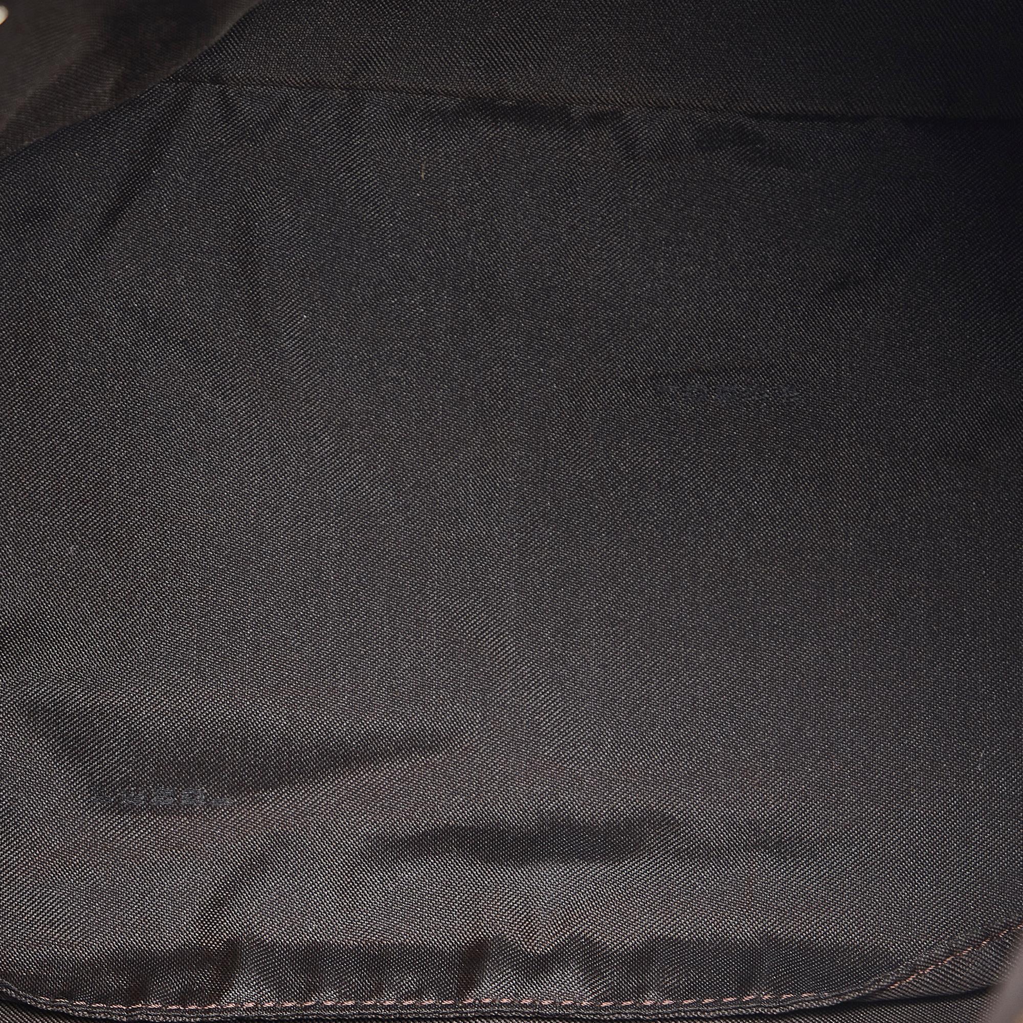 Fendi Zucca Double Flap Shoulder Bag
