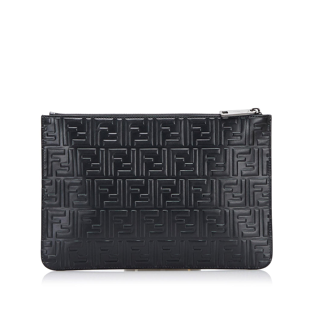 Fendi Zucca Embossed Zip Pouch