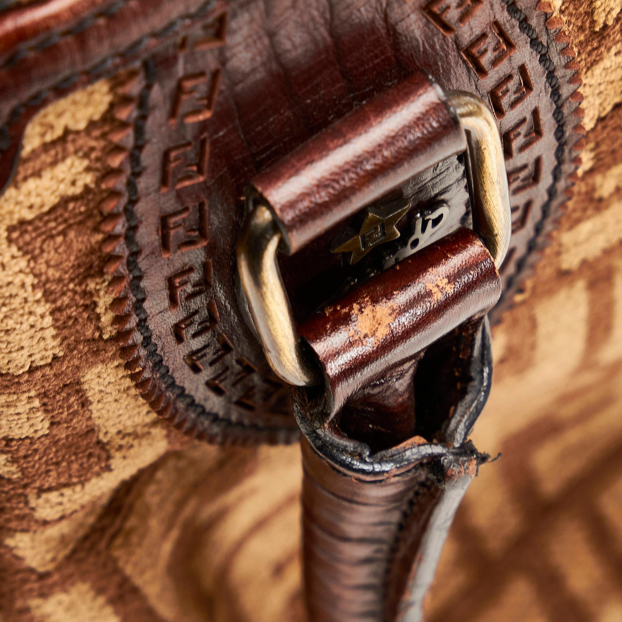 Fendi Zucca Etniko Canvas Handbag