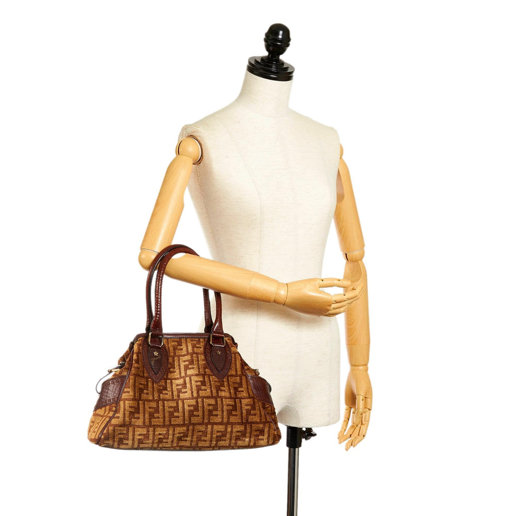 Fendi Zucca Etniko Canvas Handbag