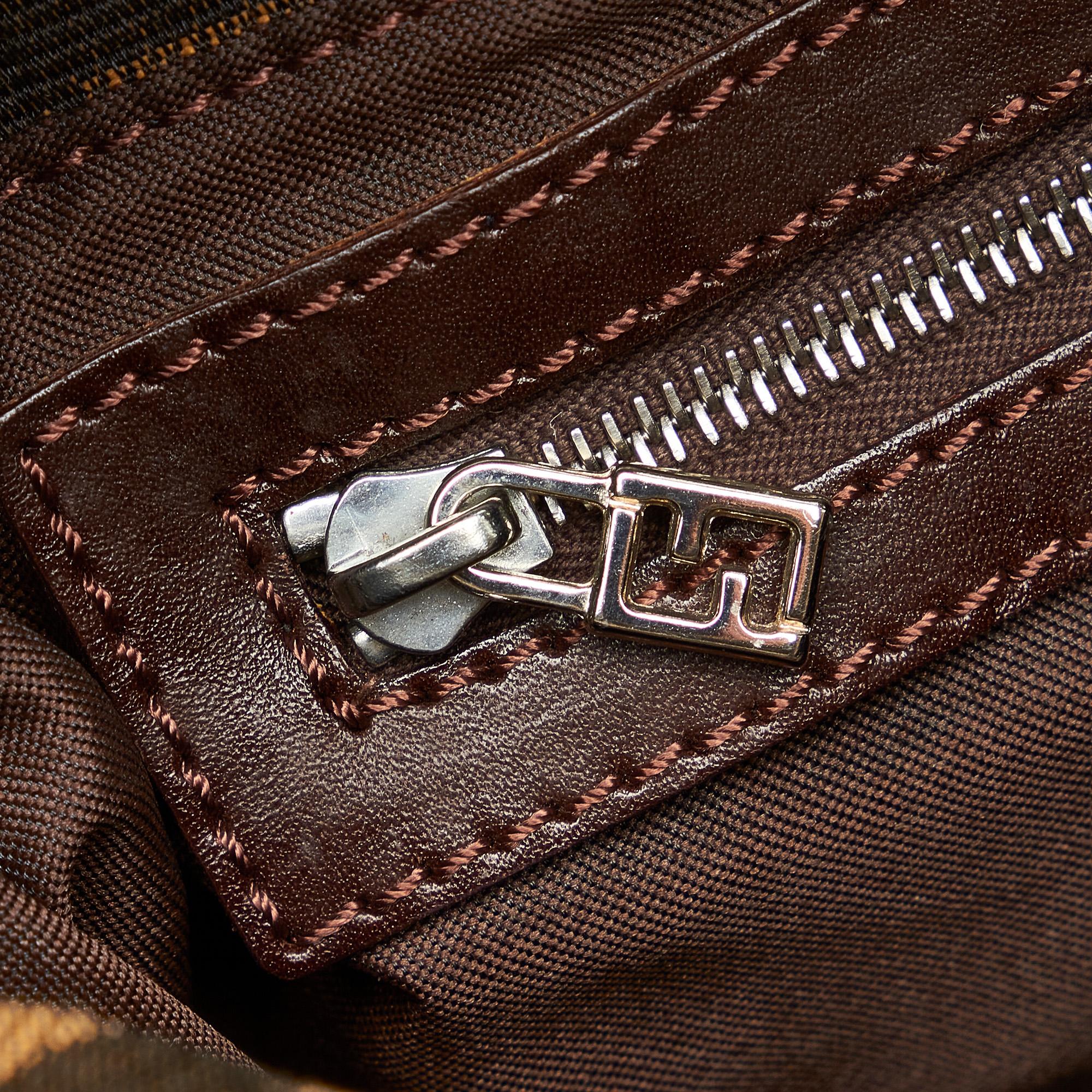 Fendi Zucca Flap Shoulder Bag