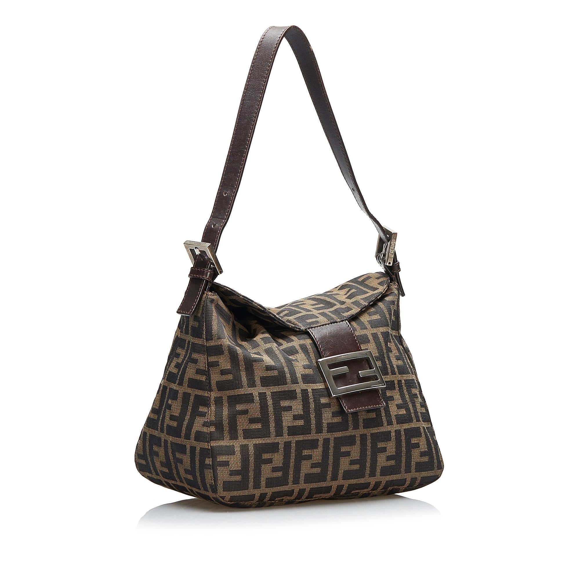 Fendi Zucca Flap Shoulder Bag