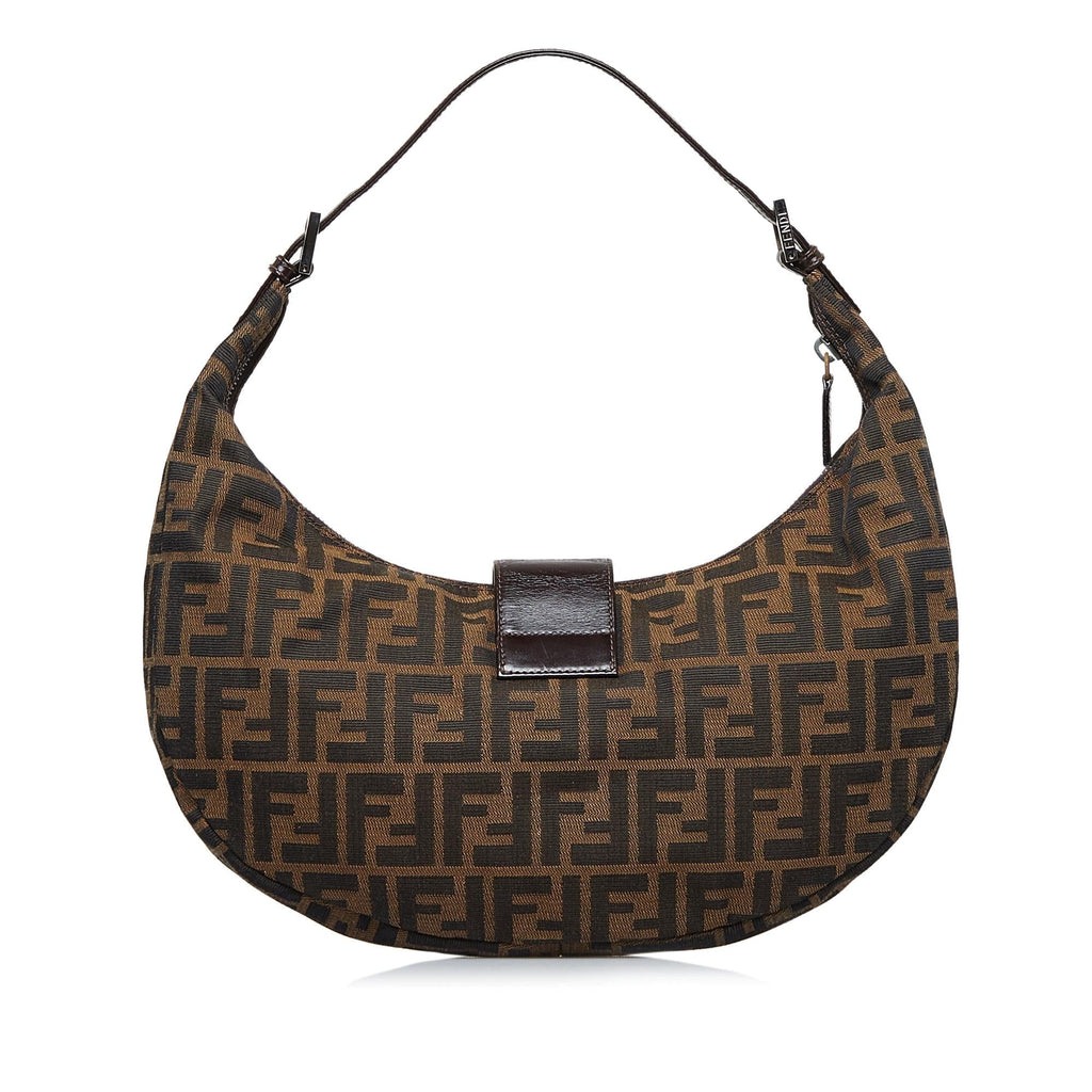 Fendi Zucca Half Moon Hobo