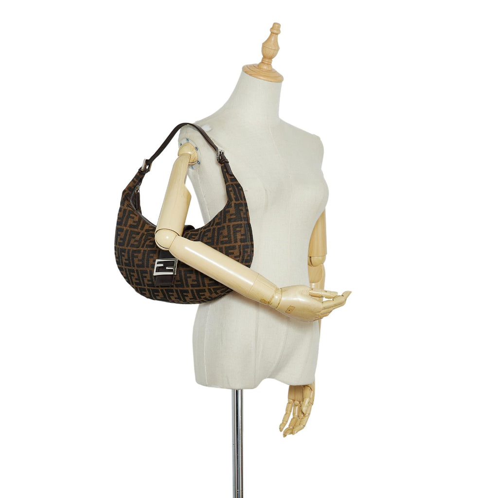 Fendi Zucca Half Moon Hobo