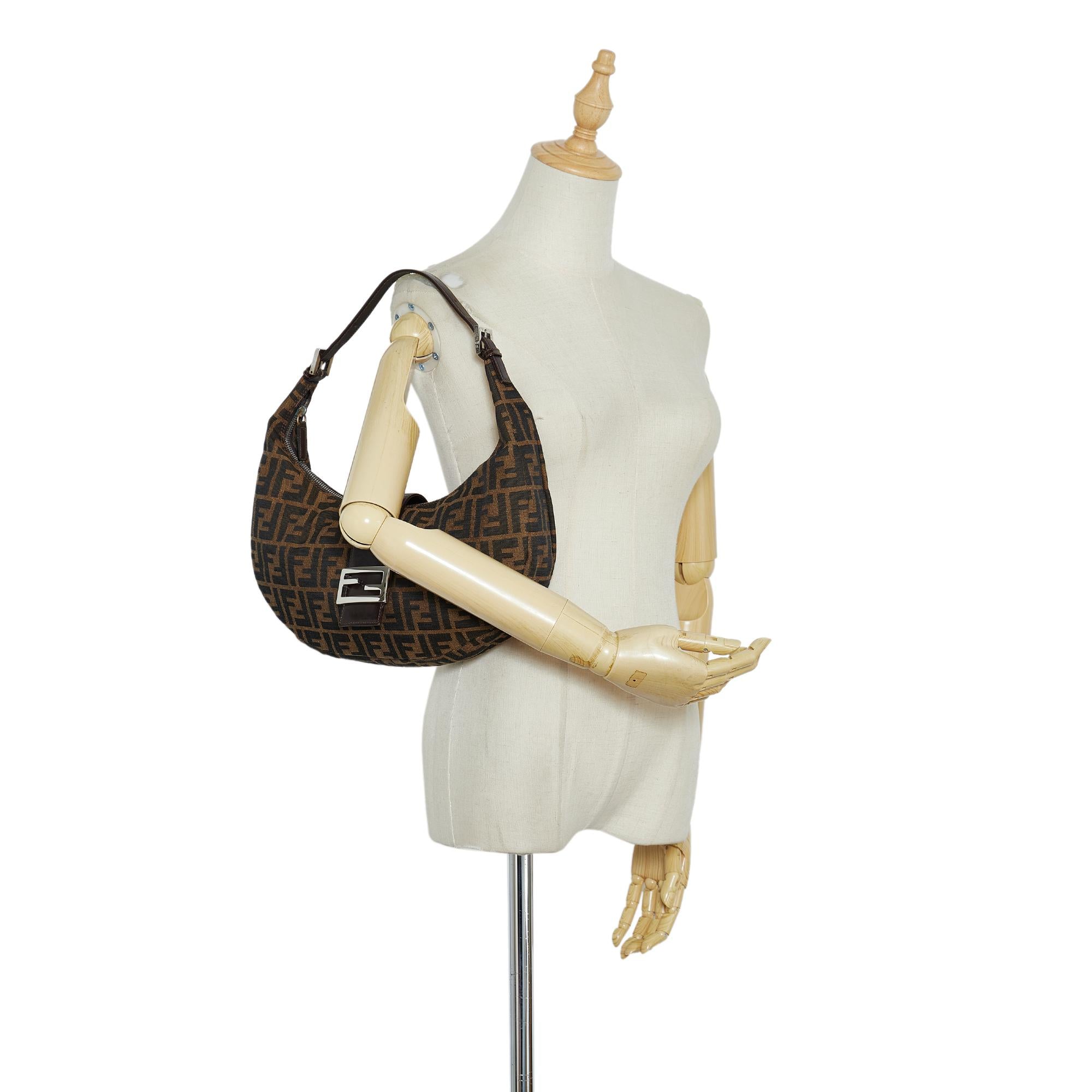 Fendi Zucca Half Moon Hobo