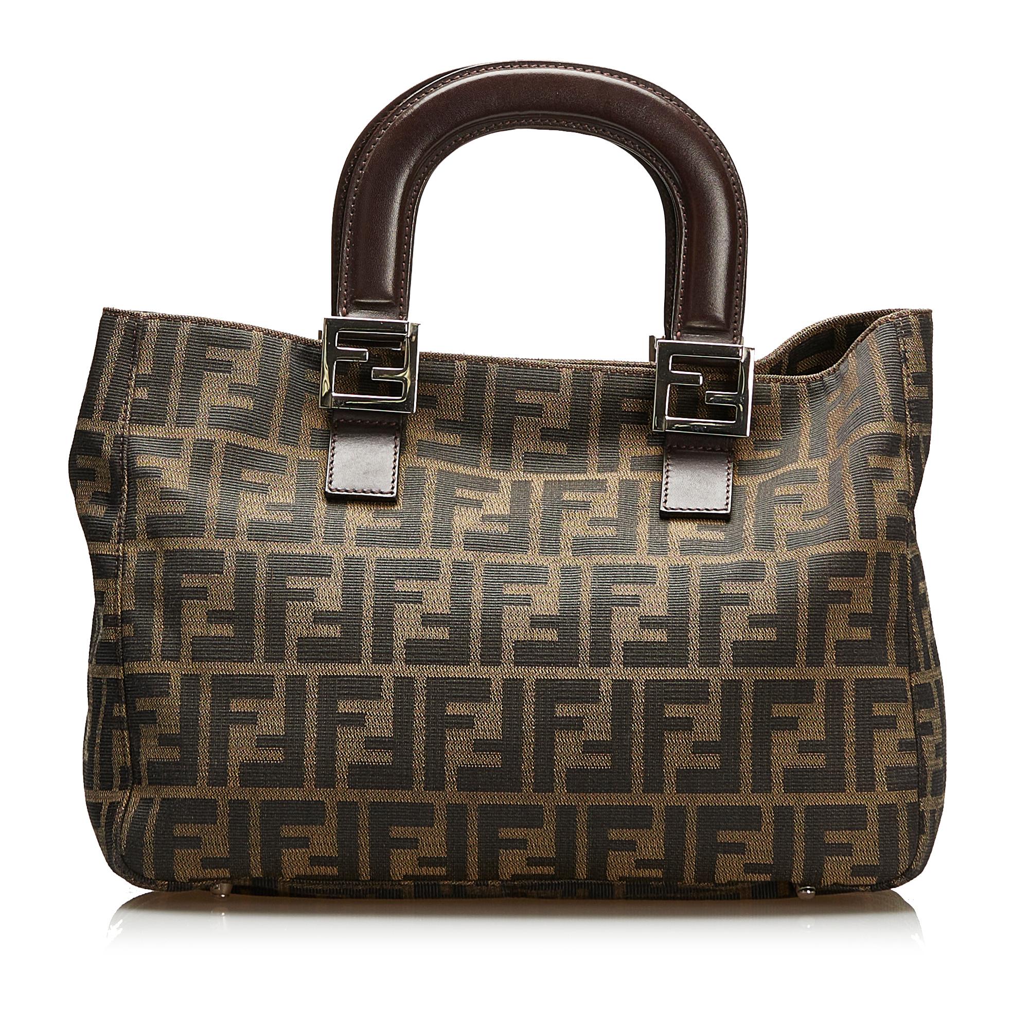 Fendi Zucca Handle Handbag