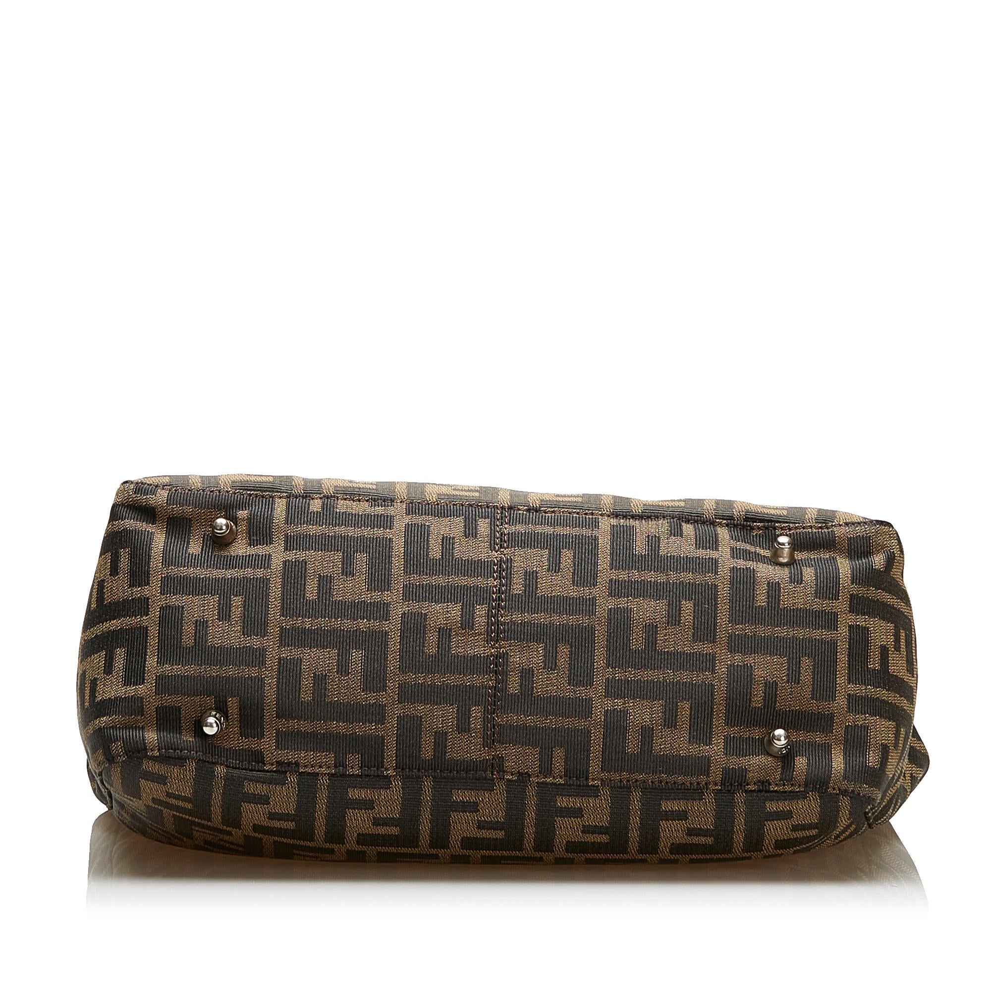 Fendi Zucca Handle Handbag