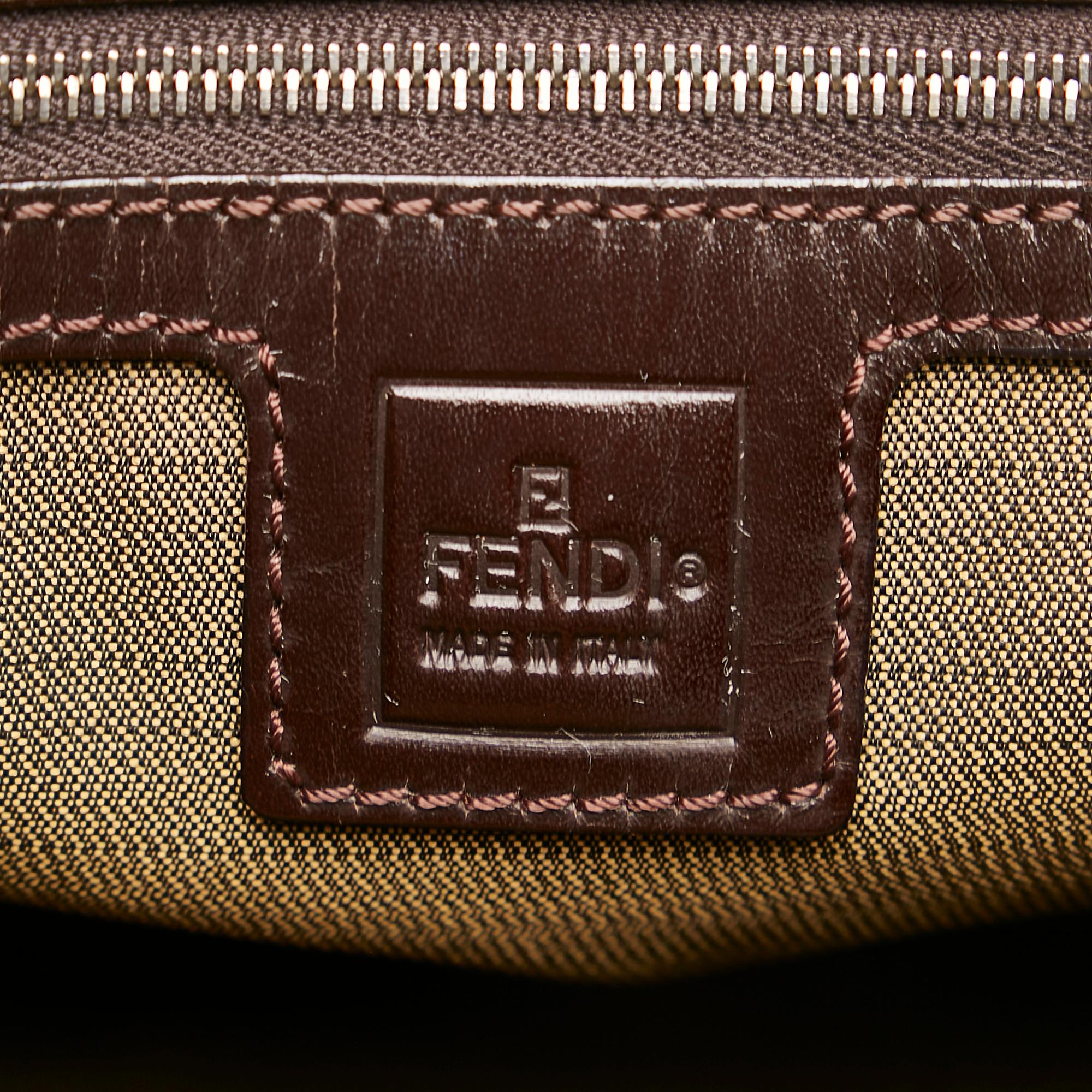 Fendi Zucca Handle Handbag