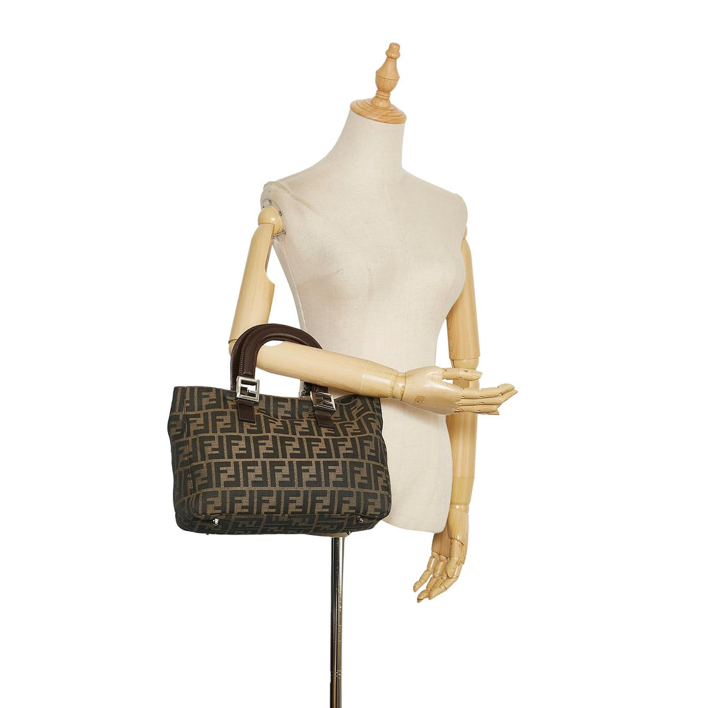 Fendi Zucca Handle Handbag