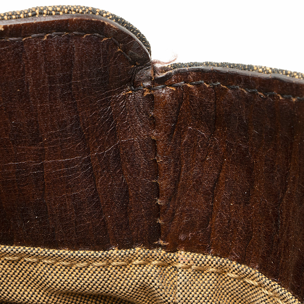 Fendi Zucca Leather Du Jour Small Tote