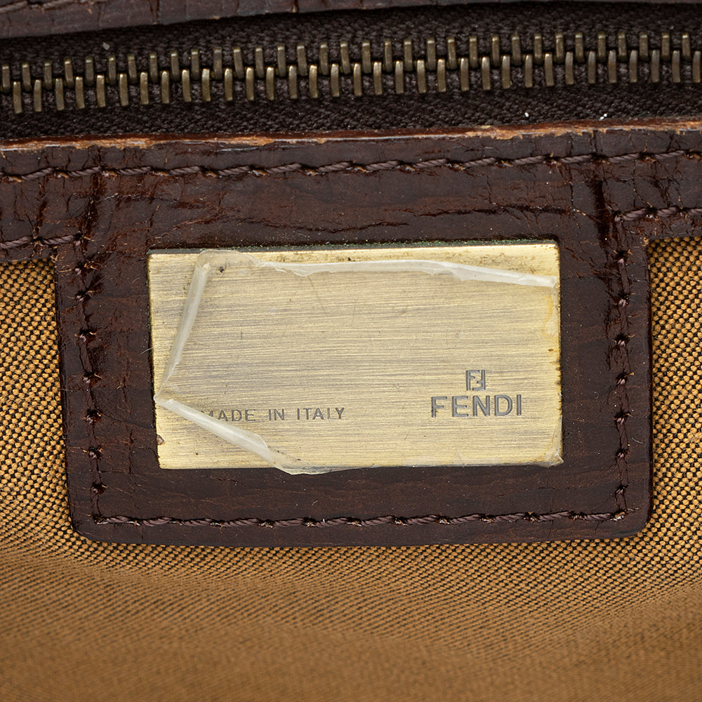 Fendi Zucca Leather Du Jour Small Tote