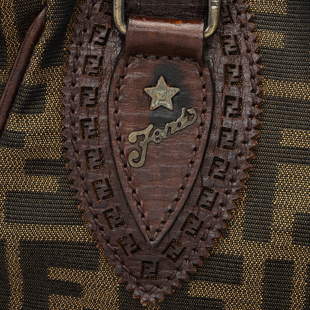Fendi Zucca Leather Du Jour Small Tote