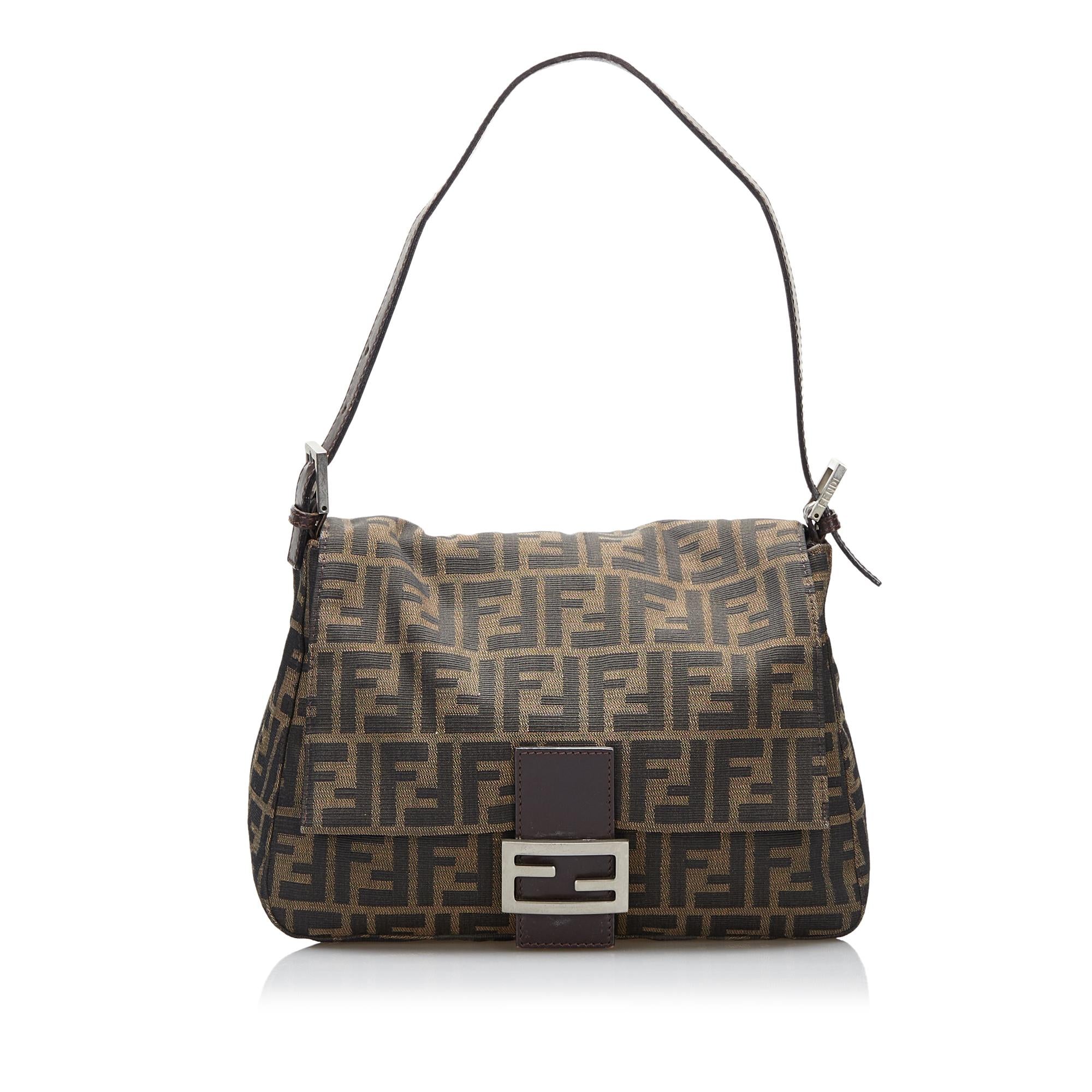 Fendi Zucca Mamma Forever Canvas Shoulder Bag
