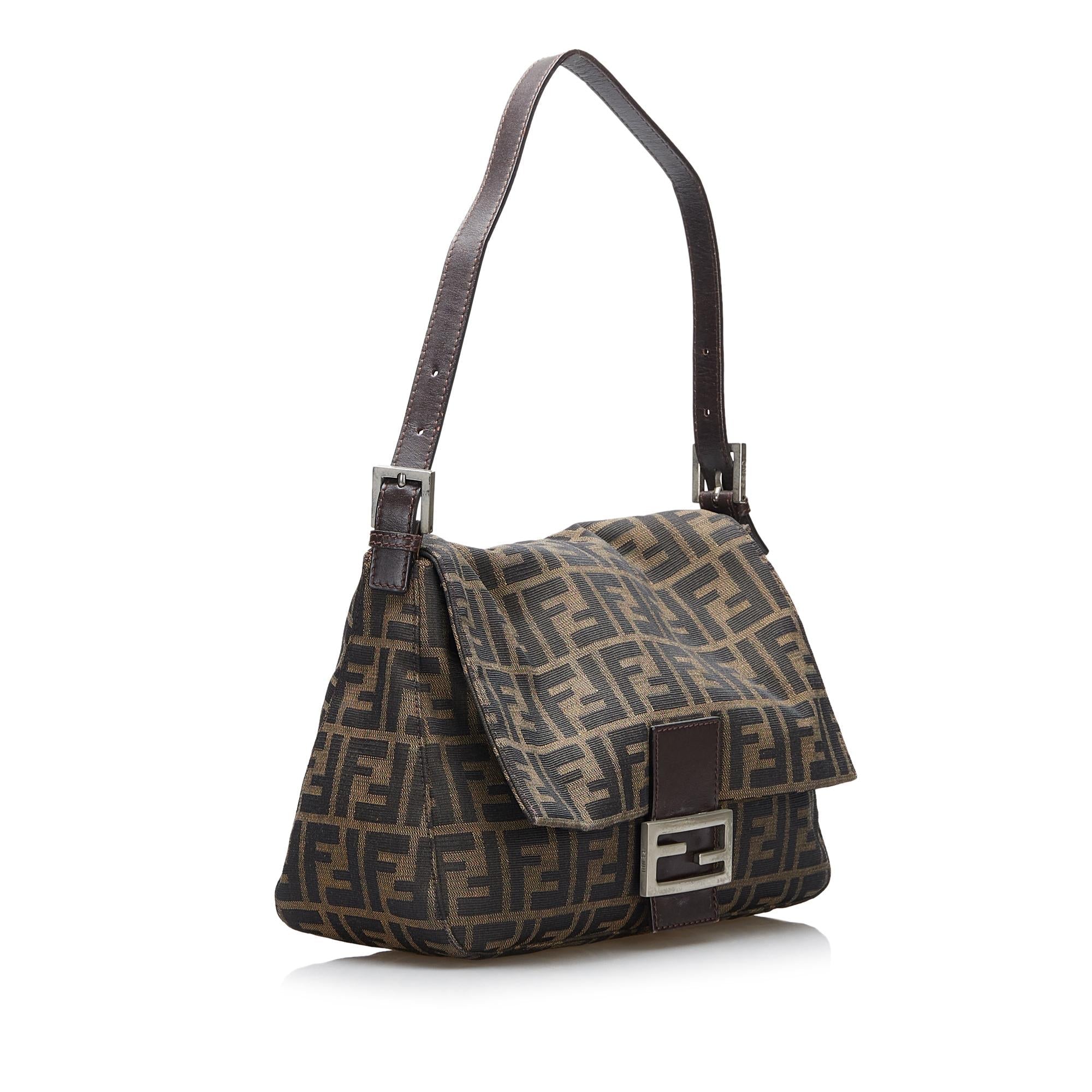 Fendi Zucca Mamma Forever Canvas Shoulder Bag