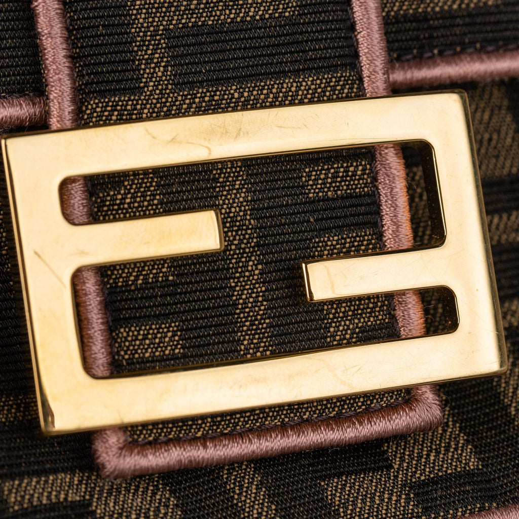 Fendi Zucca Paisley Embroidery Baguette