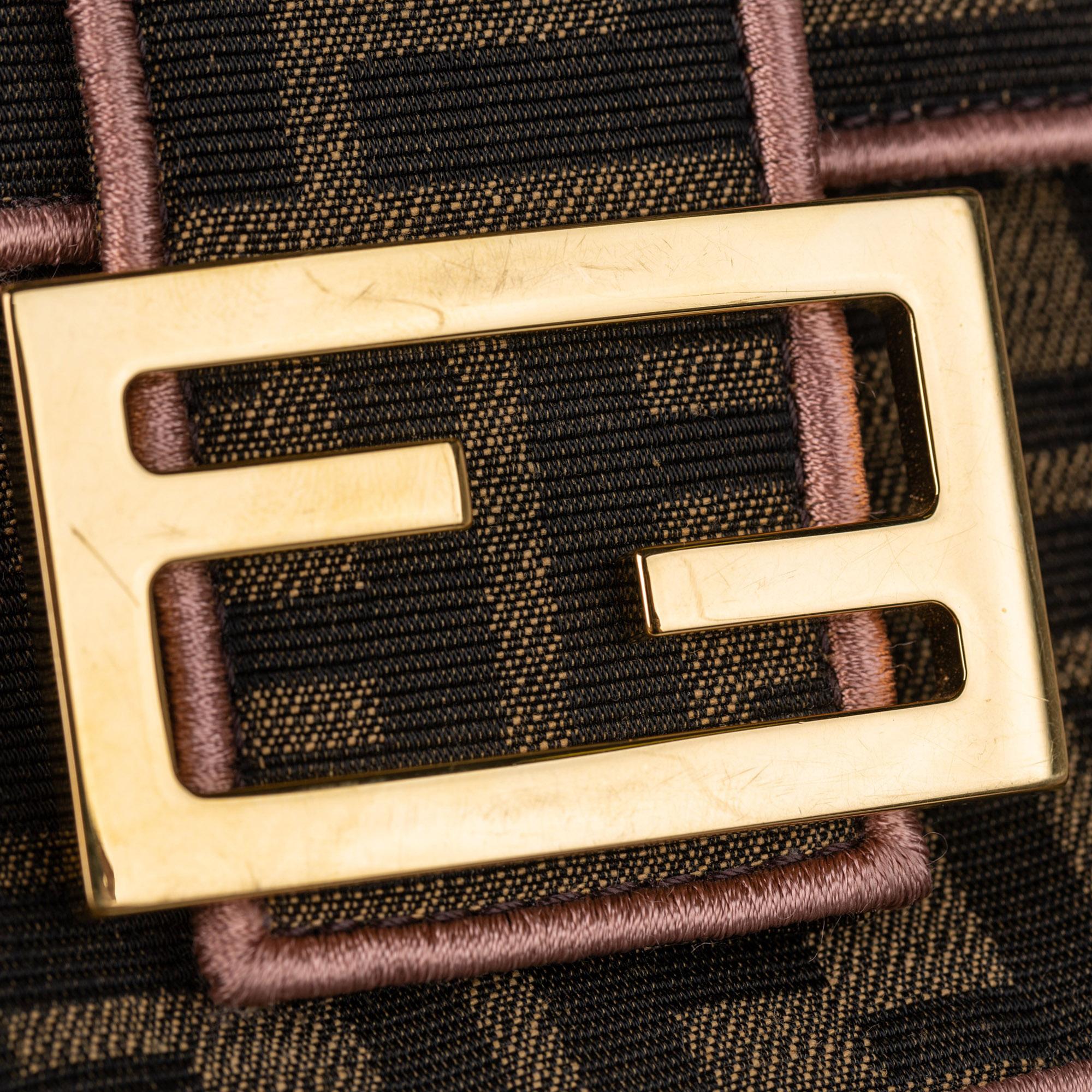 Fendi Zucca Paisley Embroidery Baguette