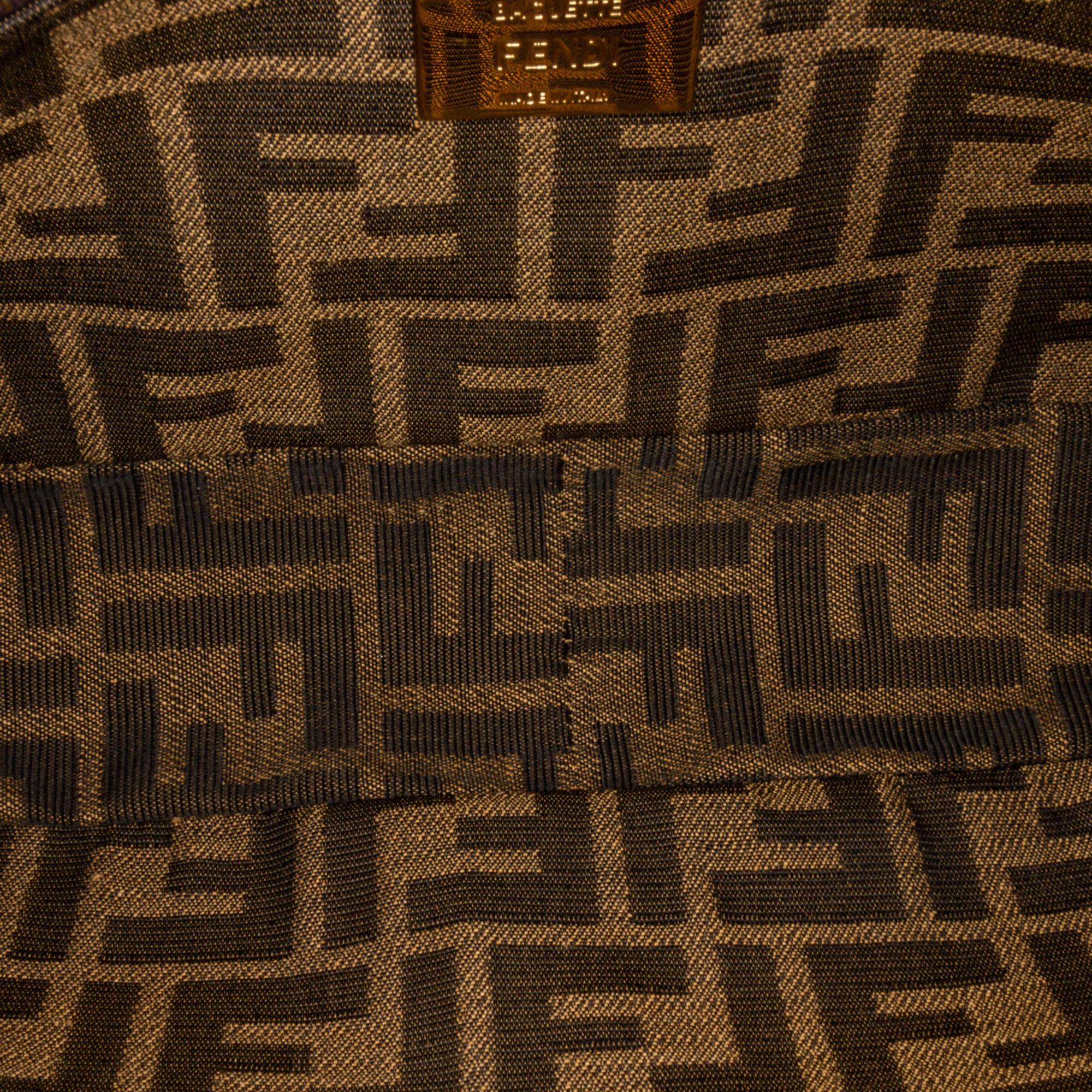 Fendi Zucca Paisley Embroidery Baguette